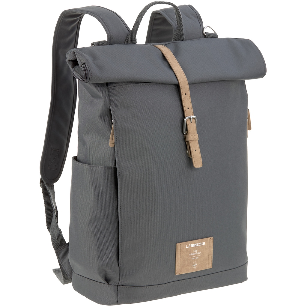 LÄSSIG Wickelrucksack »Green Label, Rolltop, anthracite«