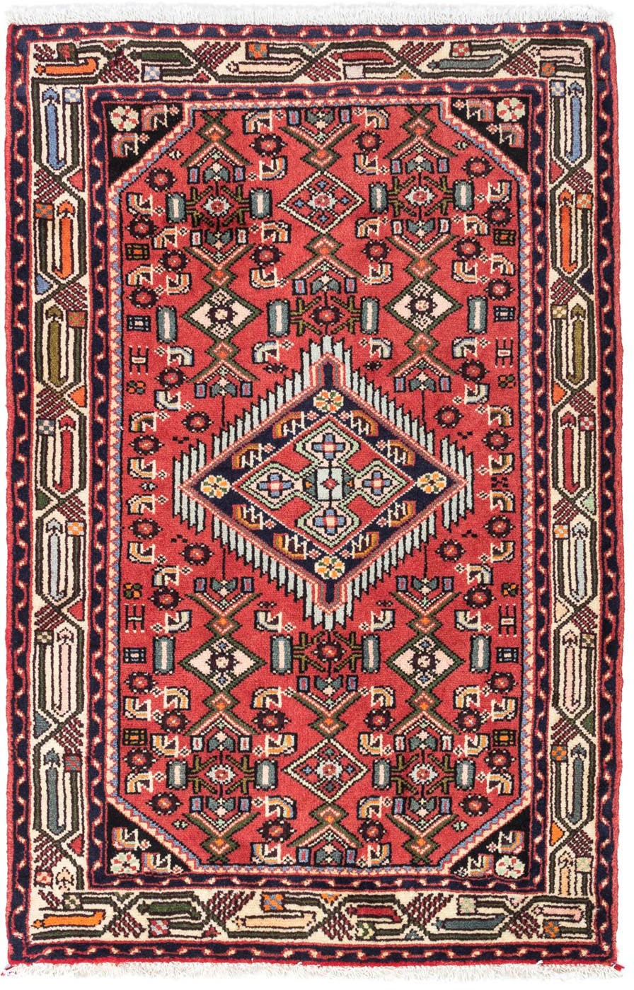 morgenland Wollteppich »Hosseinabad Medaillon Rosso chiaro 125 x 80 cm«, re günstig online kaufen