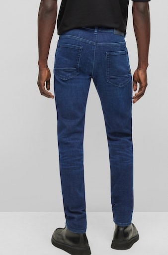 BOSS ORANGE Regular-fit-Jeans »Taber BC P«, mit Leder-Badge