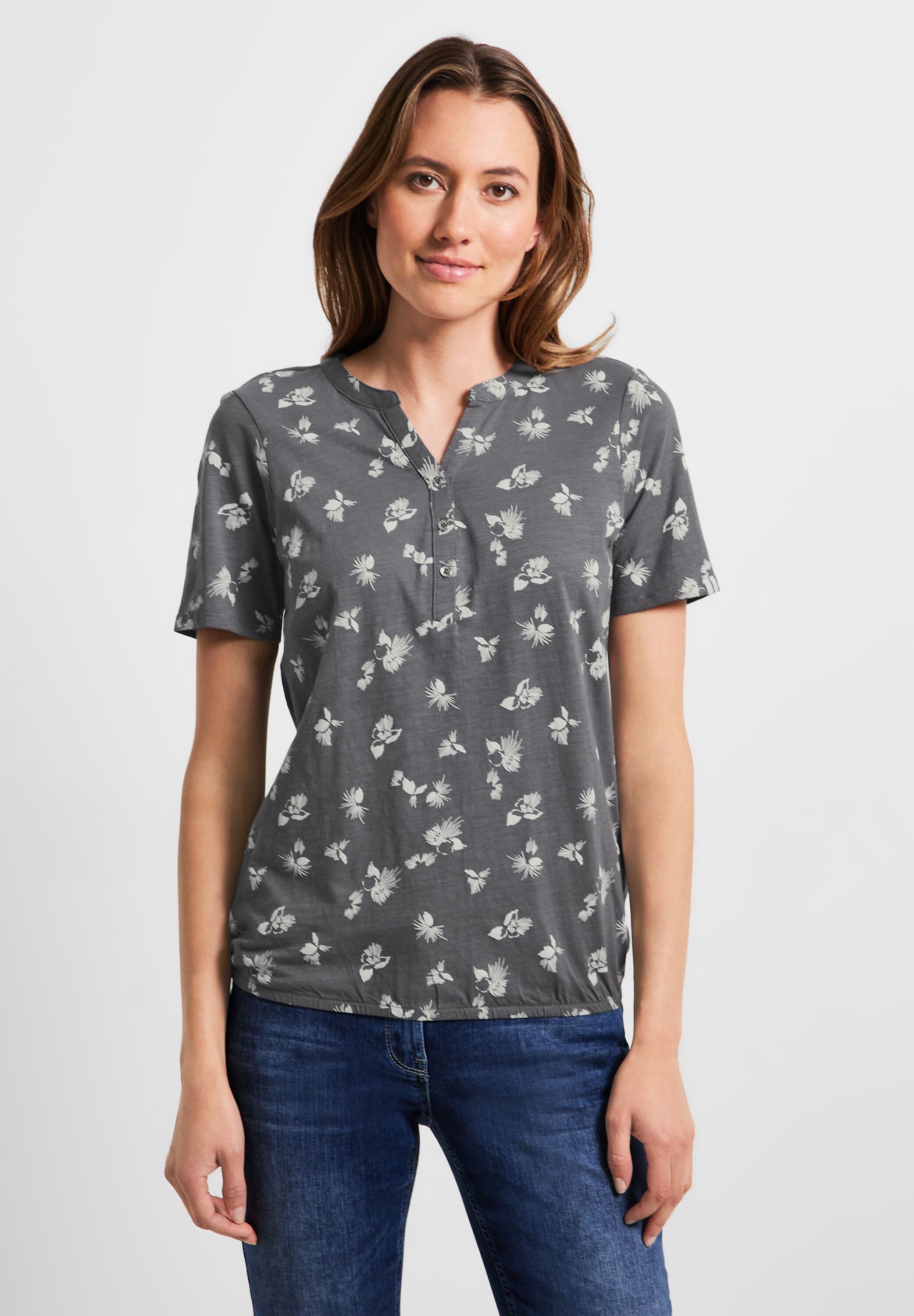 Cecil T-Shirt aus reiner Baumwolle