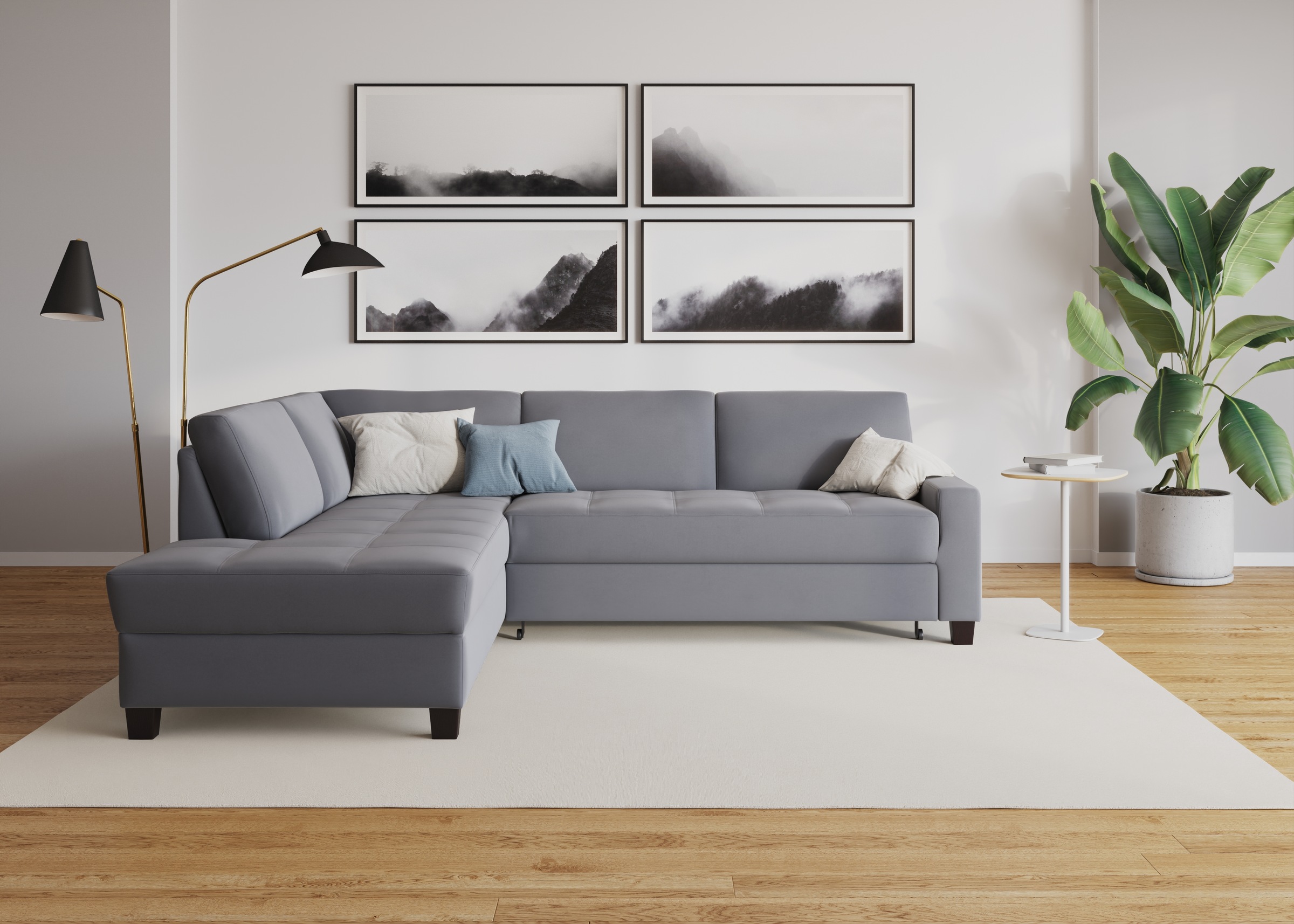 DOMO collection Ecksofa "Florentina zeitlos und elegant, Sitznähte als Desi günstig online kaufen