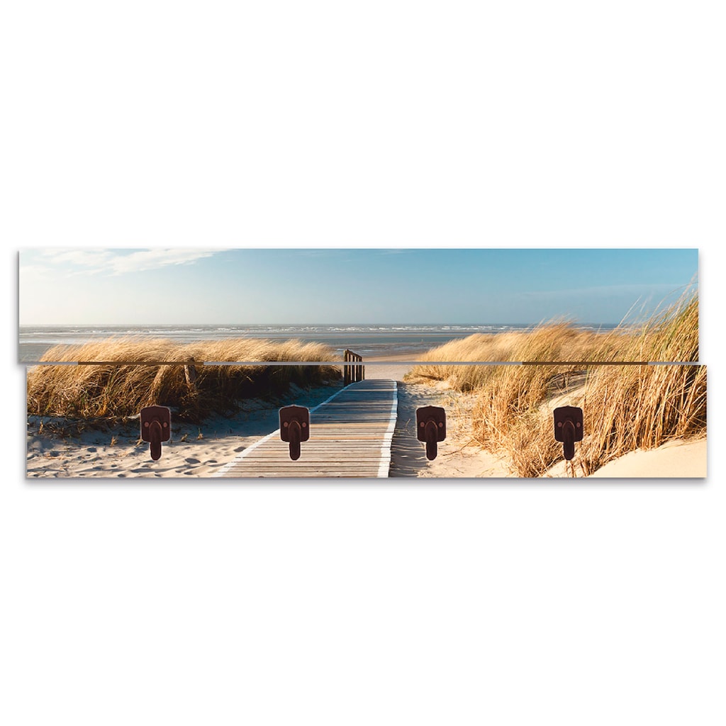 Artland Garderobenleiste »Nordseestrand auf Langeoog - Steg«