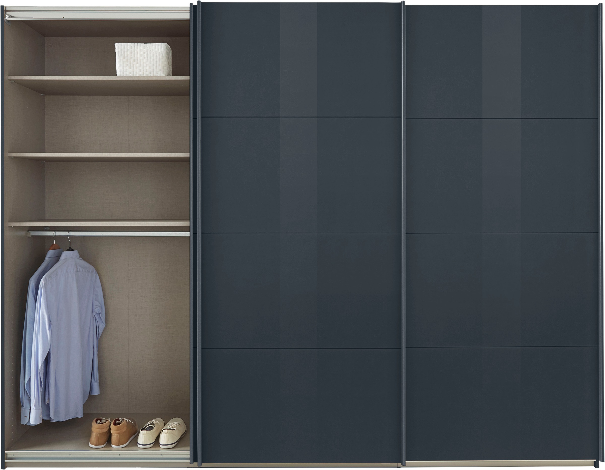 rauch Schwebetürenschrank »Kleiderschrank Schrank Garderobe TOPSELLER OTELI inkl. Inneneinteilung«, mit 3 Innenschubladen sowie zusätzlichen Einlegeböden MADE IN GERMANY