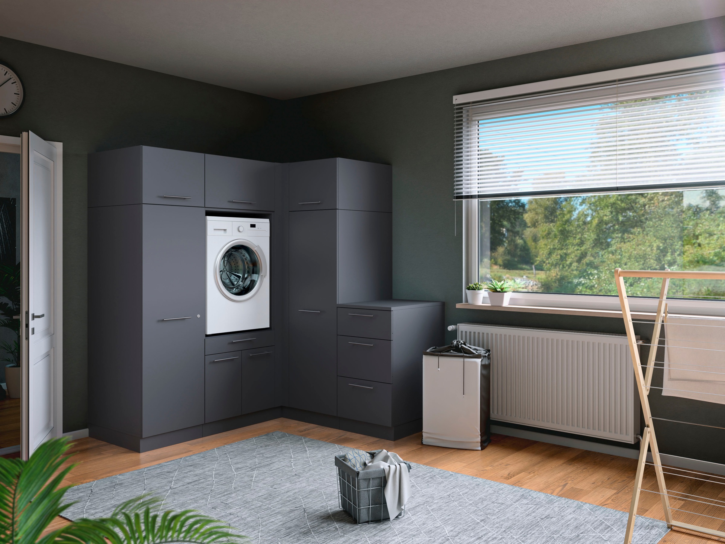 Laundreezy Mehrzweckschrank-Set »Laundreezy, 7-tlg. Mehrzweckschrank-Set B/H/T 186/200/68 cm« 7 Stk. tlg.