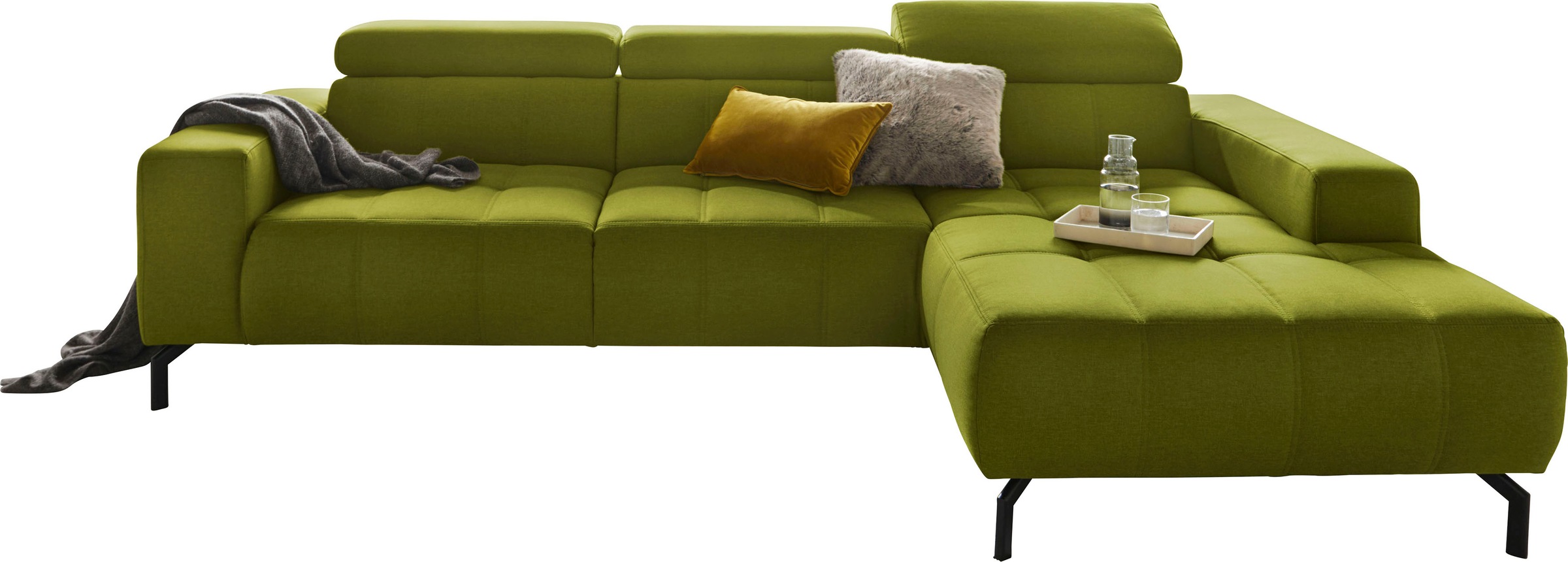 DOMO collection Ecksofa "Cunelli tolle Sitznähte als Designelement, fester günstig online kaufen