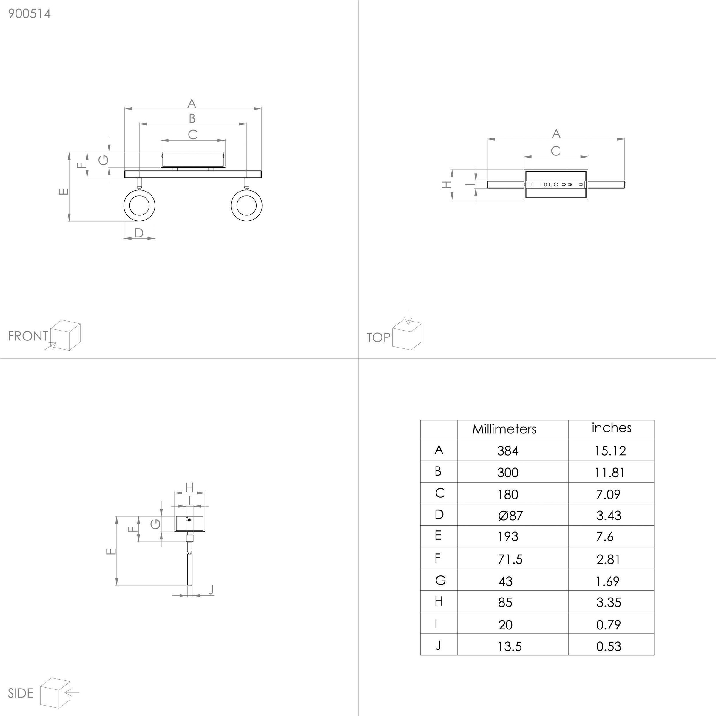 EGLO Deckenspot »CARDILLIO 2«, Leuchtmittel LED-Modul | LED fest integriert, Deckenspot in schwarz aus Alu, Stahl - 3,2W und 3,3W - Warmweiß