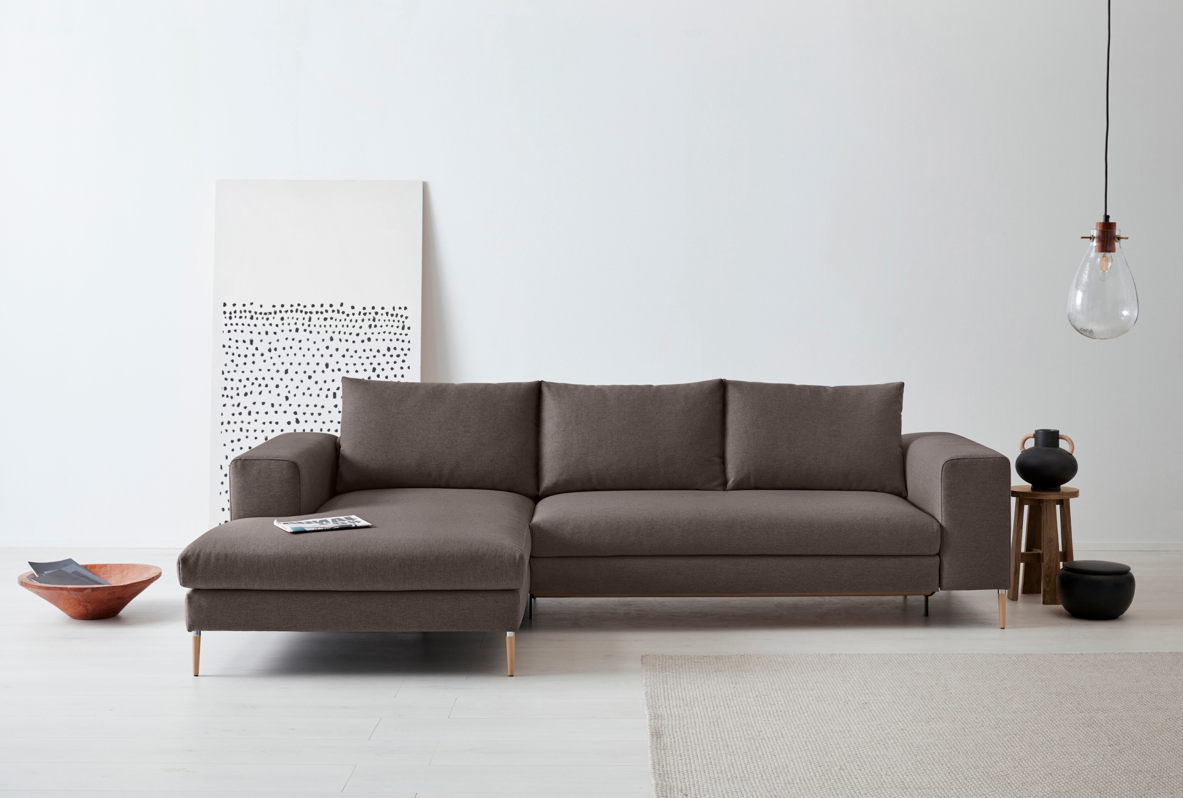 OTTO products Polsterecke »Finnja, softer, legerer Sitzkomfort, bequem, zeitloses Design, L-Form«