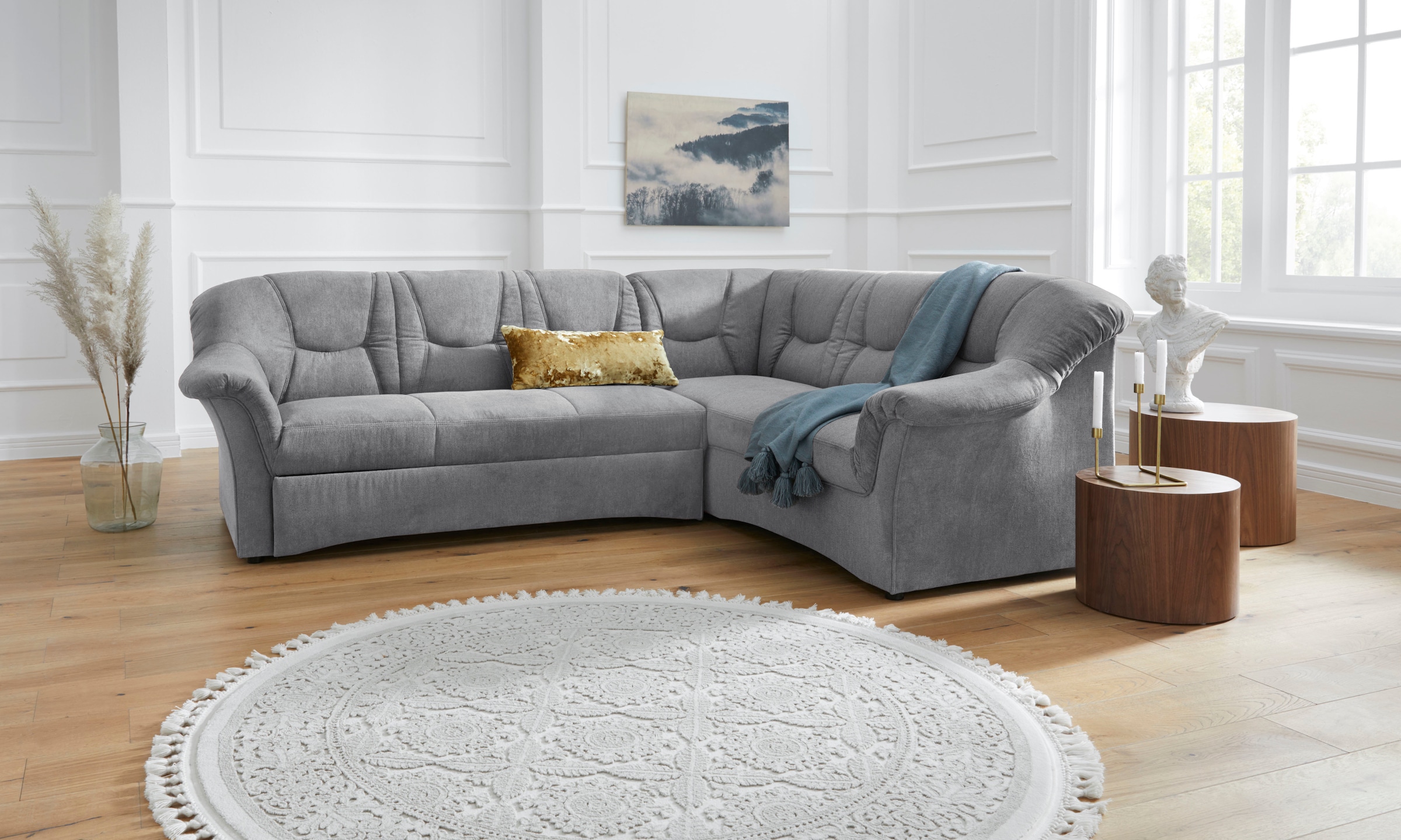 DOMO collection Ecksofa "Sarafina L-Form", wahlweise mit Bettfunktion, opti günstig online kaufen