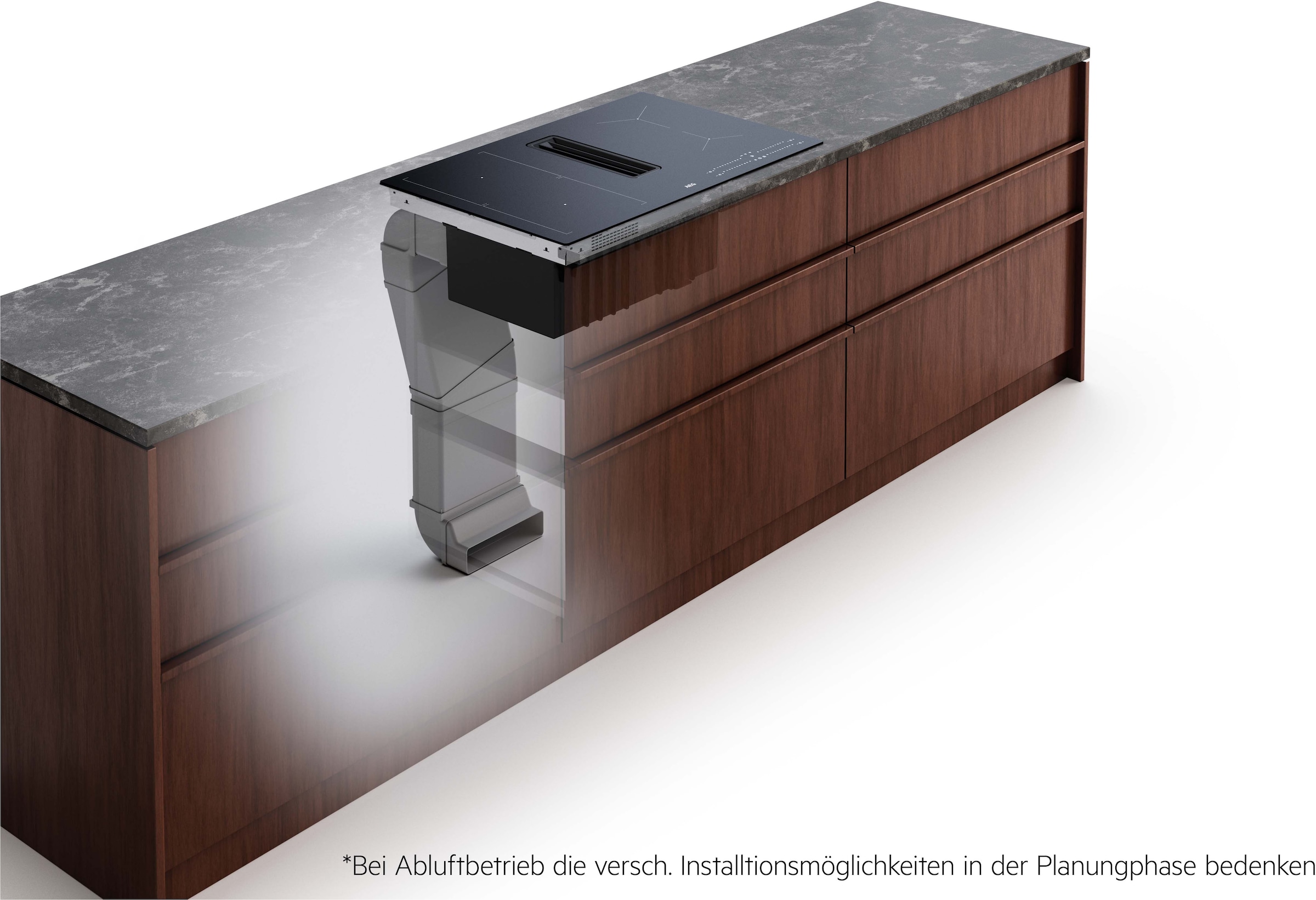 AEG Kochfeld mit Dunstabzug »TH84CB0FRB«, 4 individuell einstellbare Kochzonenregle