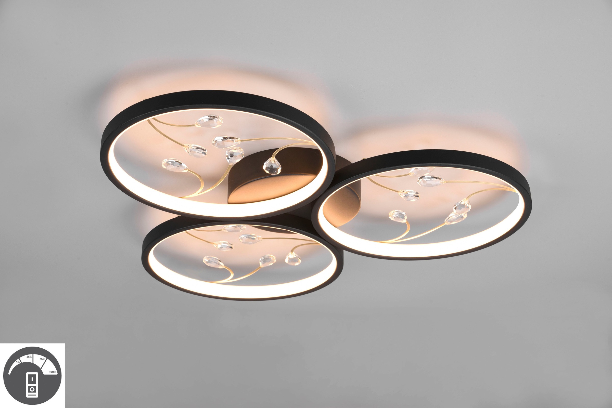 TRIO Leuchten LED Deckenleuchte »Groovy«, 1 flammig, Leuchtmittel LED-Board günstig online kaufen