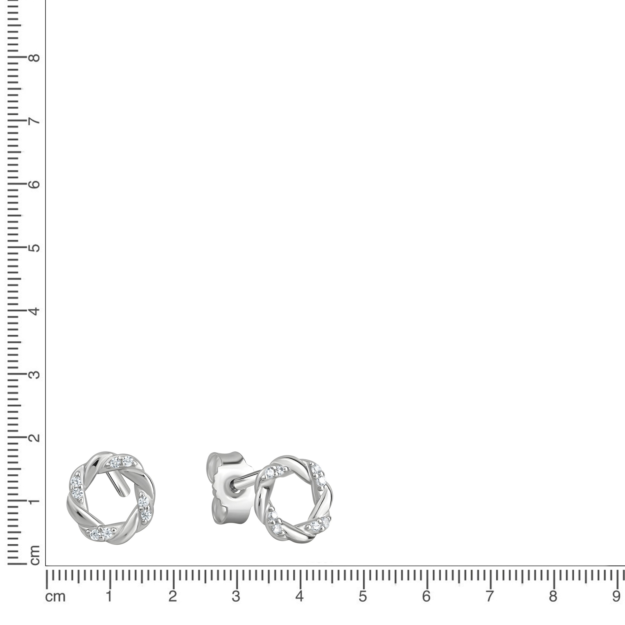 Vivance Paar Ohrstecker »925/- Sterling Silber rhodiniert glanz Zirkonia«