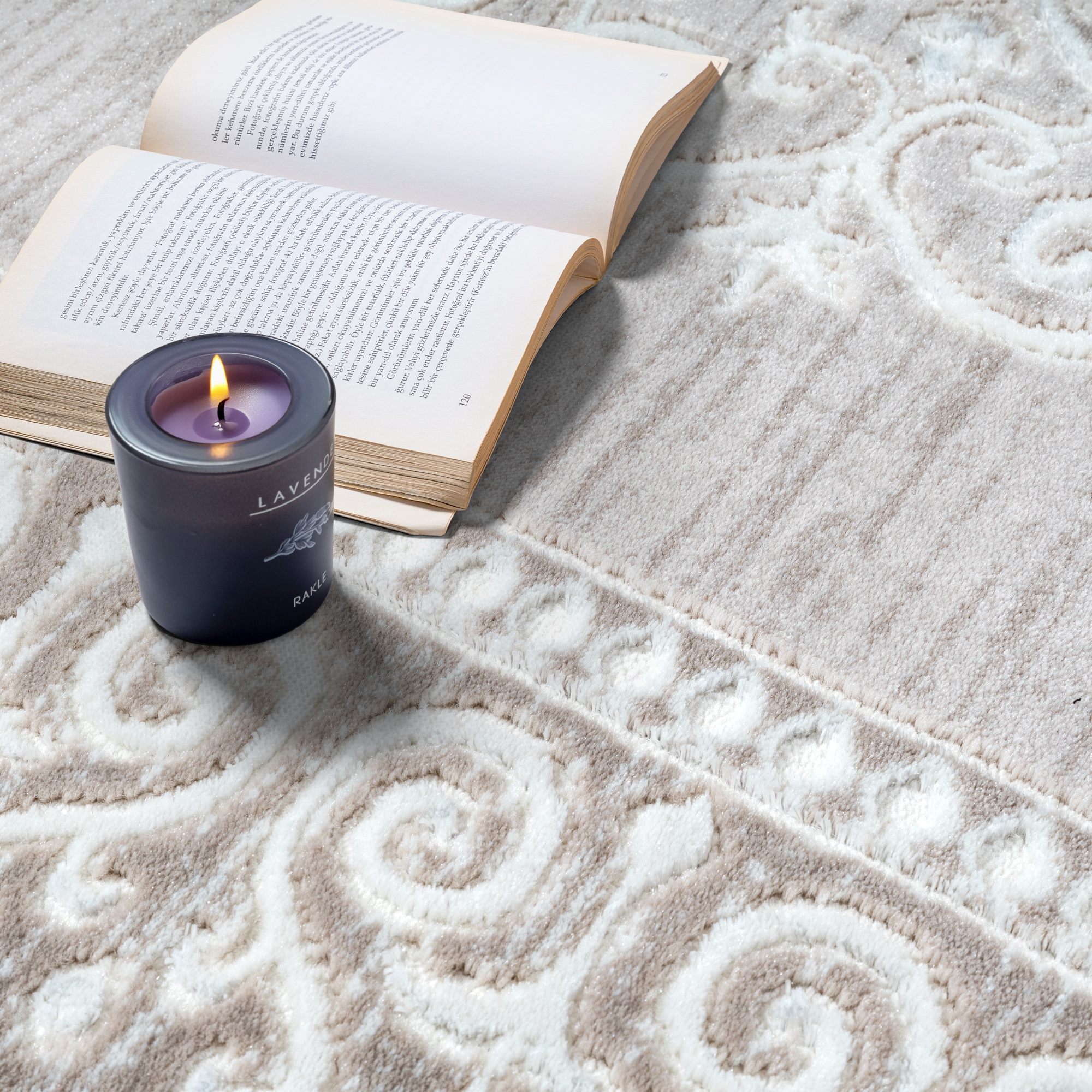 Sanat Teppich »Harmony 3204 , auch als Läufer und rund« rechteckig 12 mm Höhe Wohnzimmer, Kurzflor, modern,  Orient Optik, Schlafzimmer