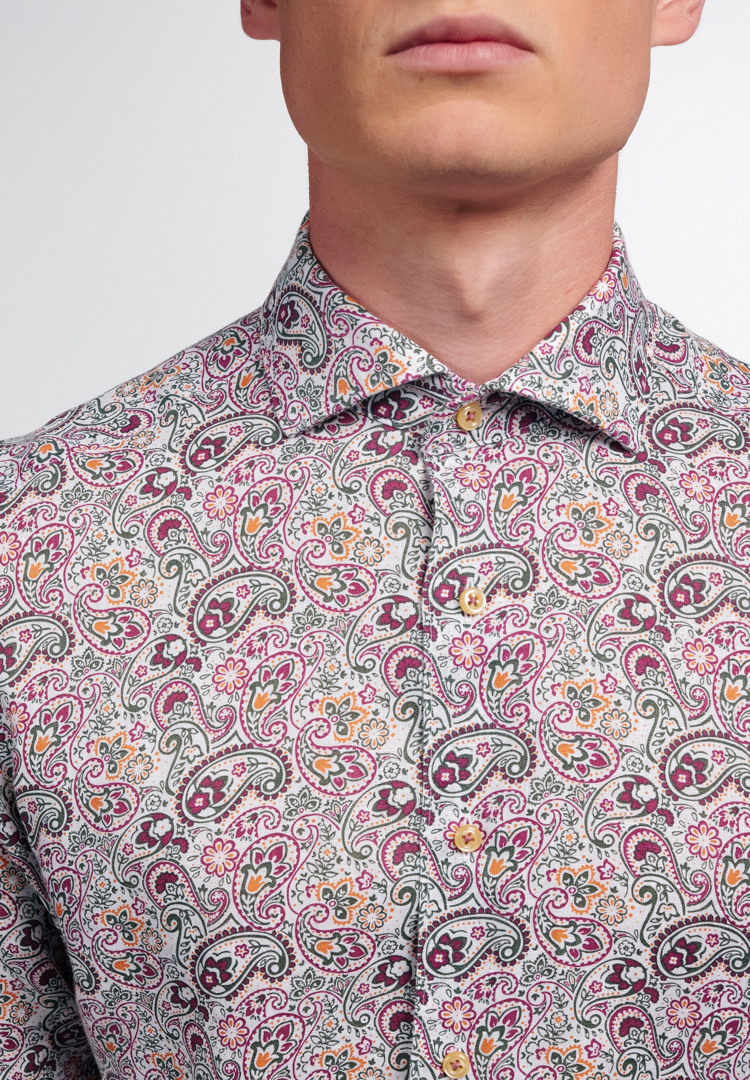 Eterna Langarmhemd »SLIM FIT« EASY IRON (bügelleicht)