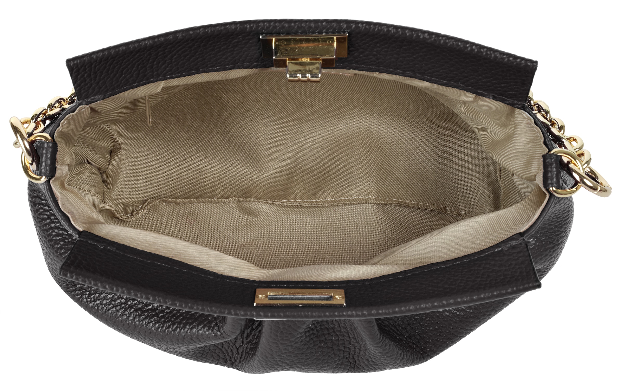 Cluty Umhängetasche, echt Leder, Made in Italy