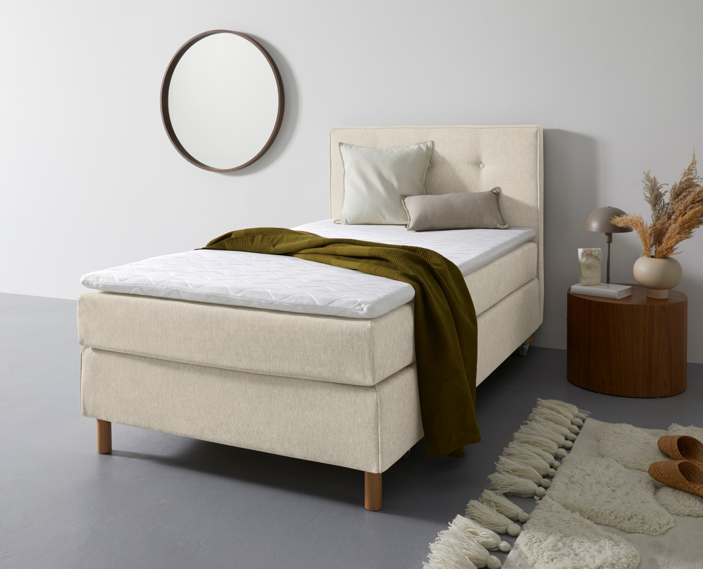 Home affaire Boxspringbett »Heimatblick 100x200cm beliebig erweiterbar zu D günstig online kaufen