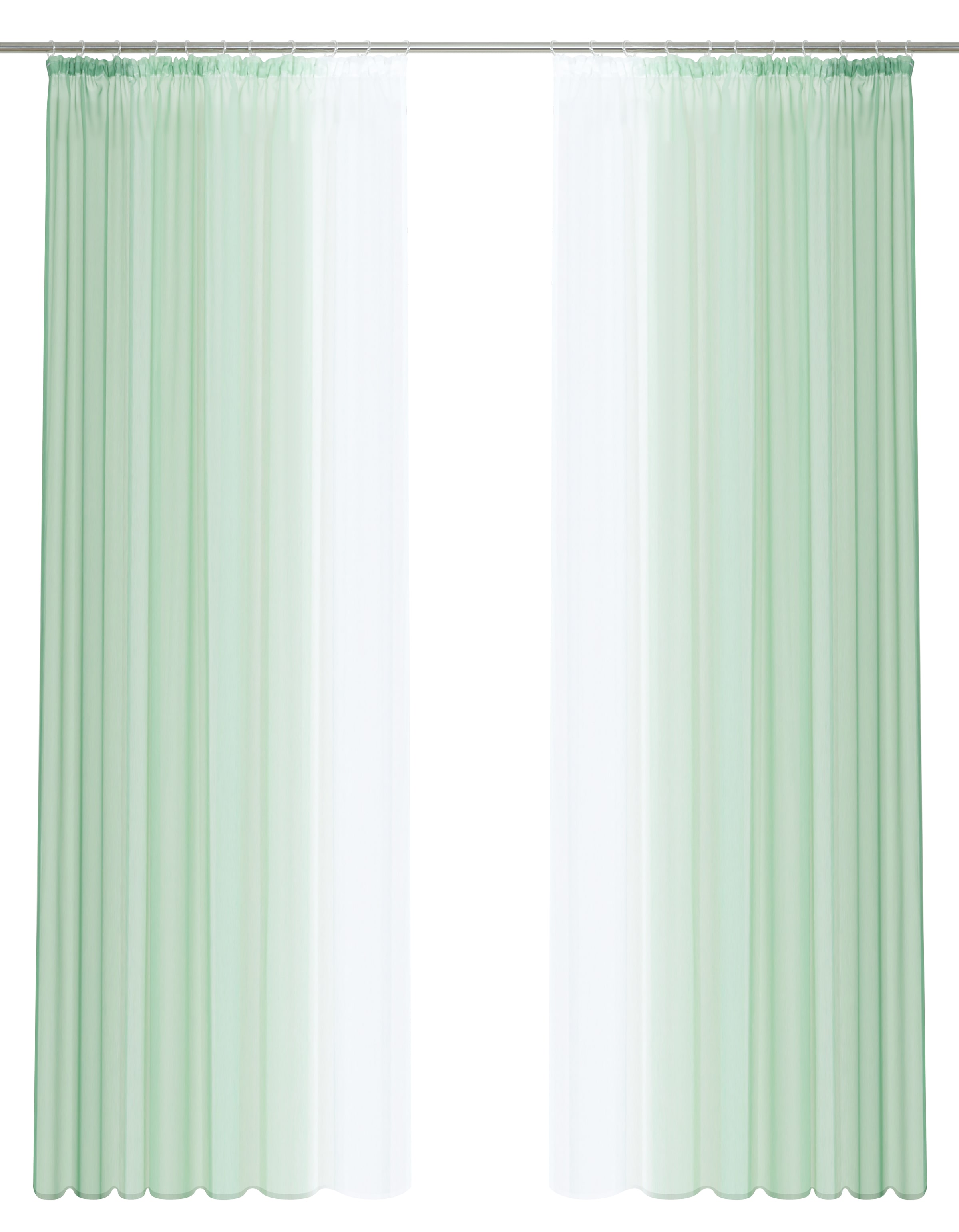 OTTO home Gardine »Nivva« Kräuselband 2 Stk. tlg. Transparent, Kräuselband, Pflegeleicht, 2er Set