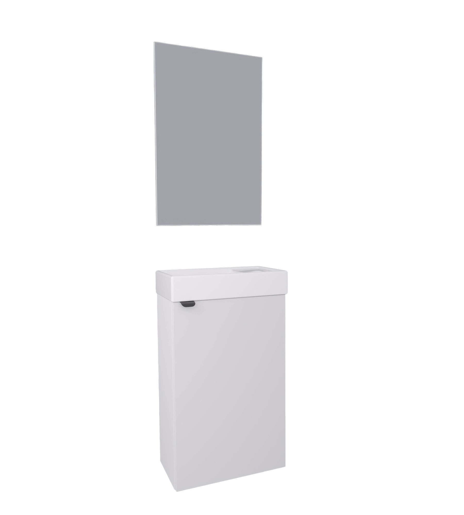 welltime Badmöbel-Set »Badmöbel-Set Gesa, Schrank mit Waschbecken und Spiegel, wandhängend«, Waschbeckenunterschrank mit Wachbecken und Spiegel