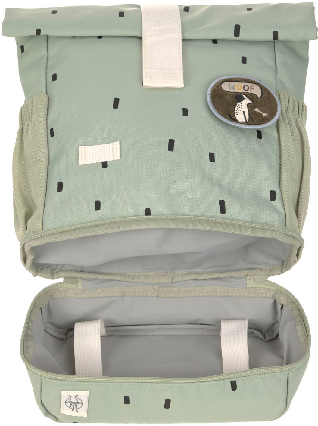 LÄSSIG Kinderrucksack »Happy Prints, Mini Rolltop, Light Olive«, Reflektoren