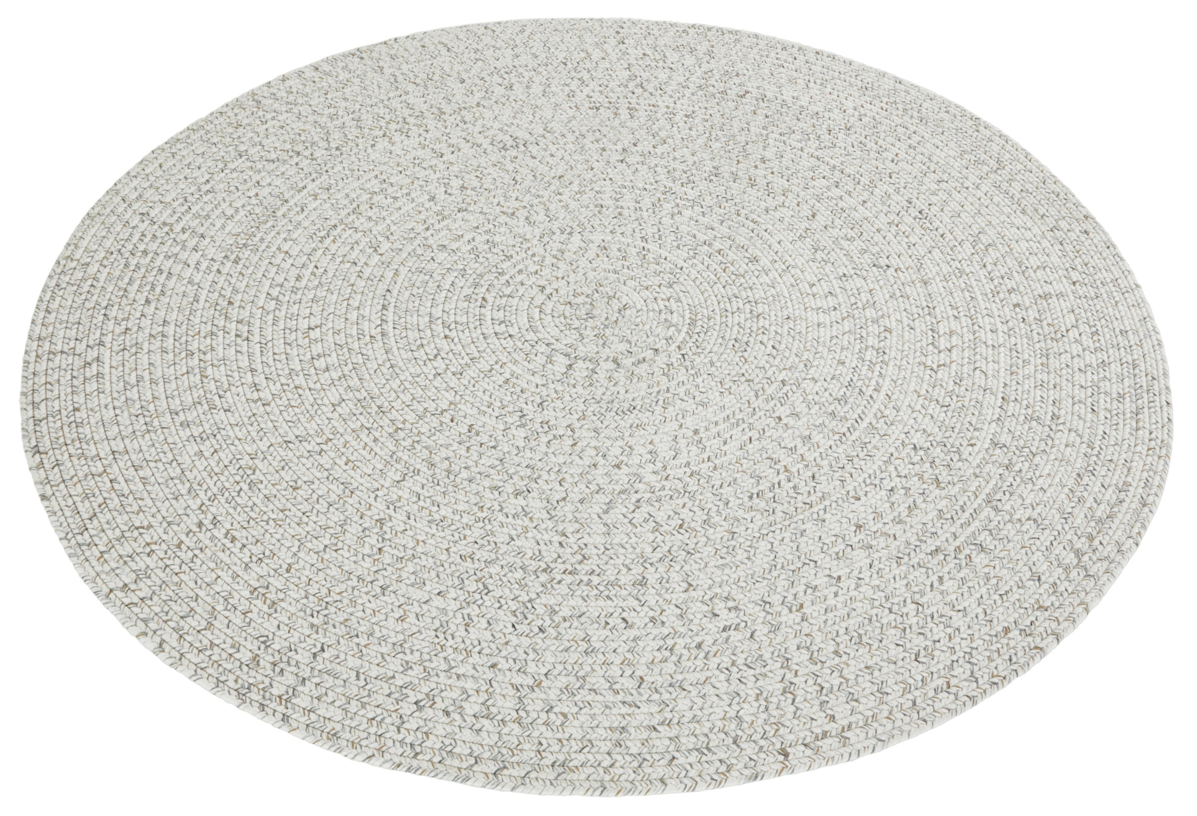 NORTHRUGS Teppich »Trenzado«, rund, 10 mm Höhe, In- & Outdoor, Handmade-Look, Gewebt, Wetterfest, Balkon, Wohnzimmer
