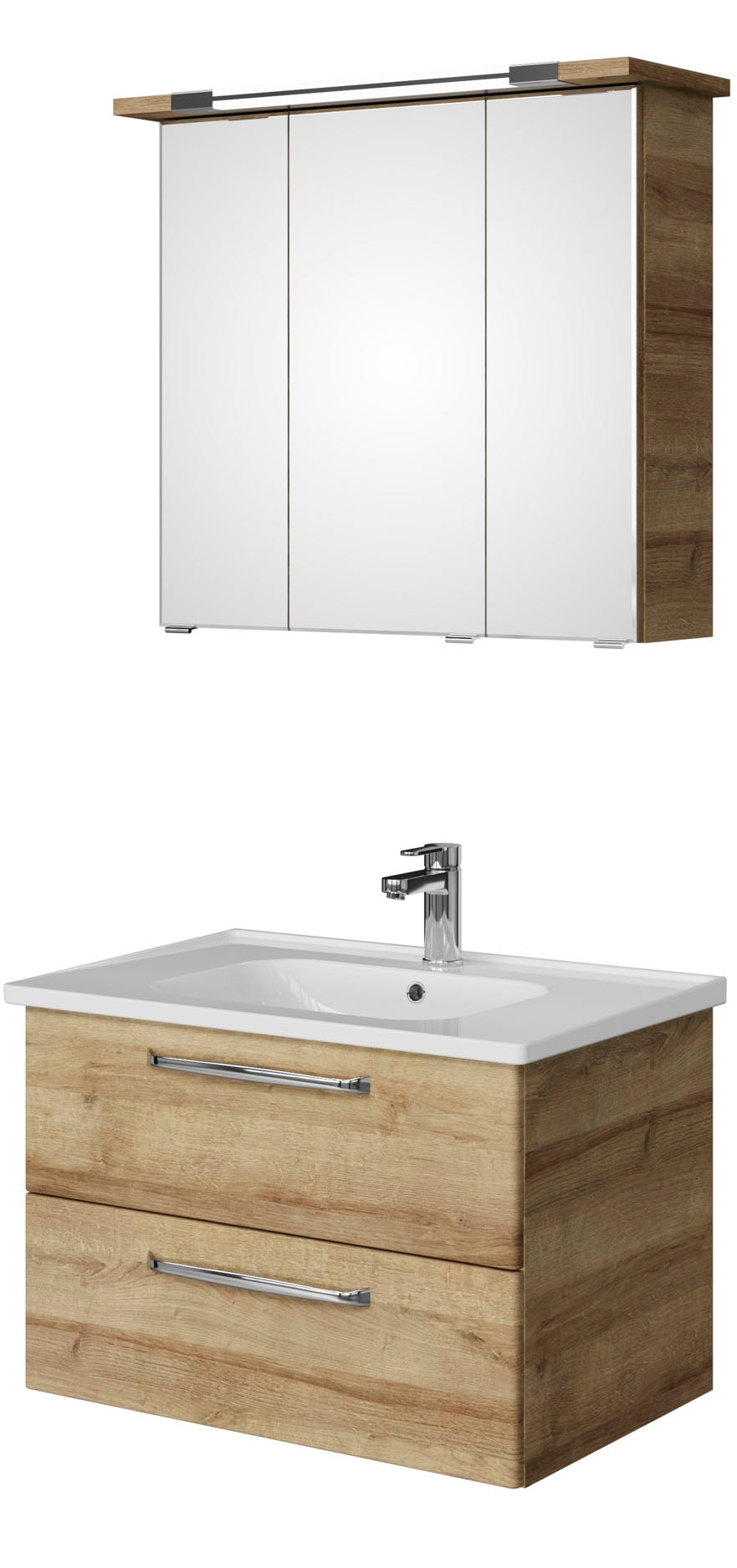 Saphir Badmöbel-Set »Trentino 2-teilig Keramik-Waschtisch, Spiegelschrank m günstig online kaufen