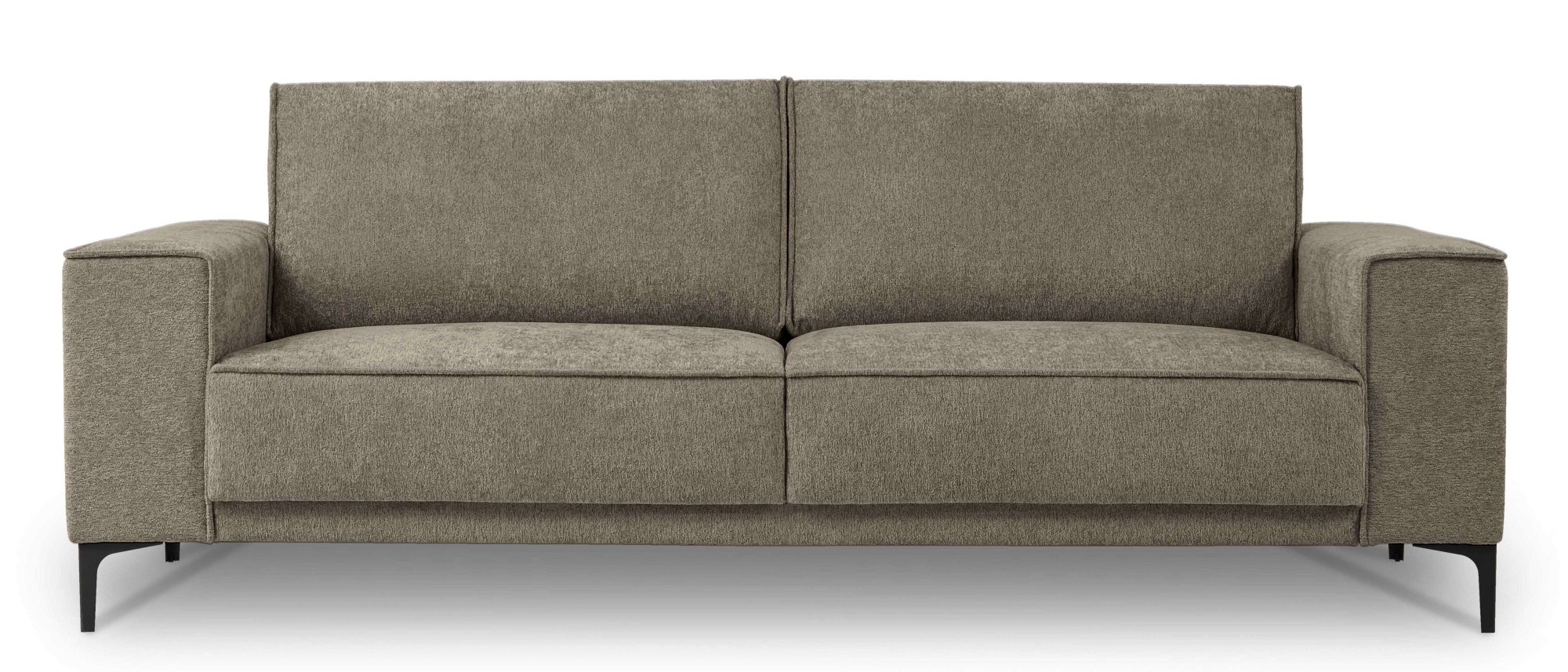 Places of Style 3-Sitzer »3er Sofa Oland, Struktur, Flachgewebe, Luxus-Microfaser, Boucle«, 224 cm, Wellenunterfederung, Skandi-Design, Metallfüße