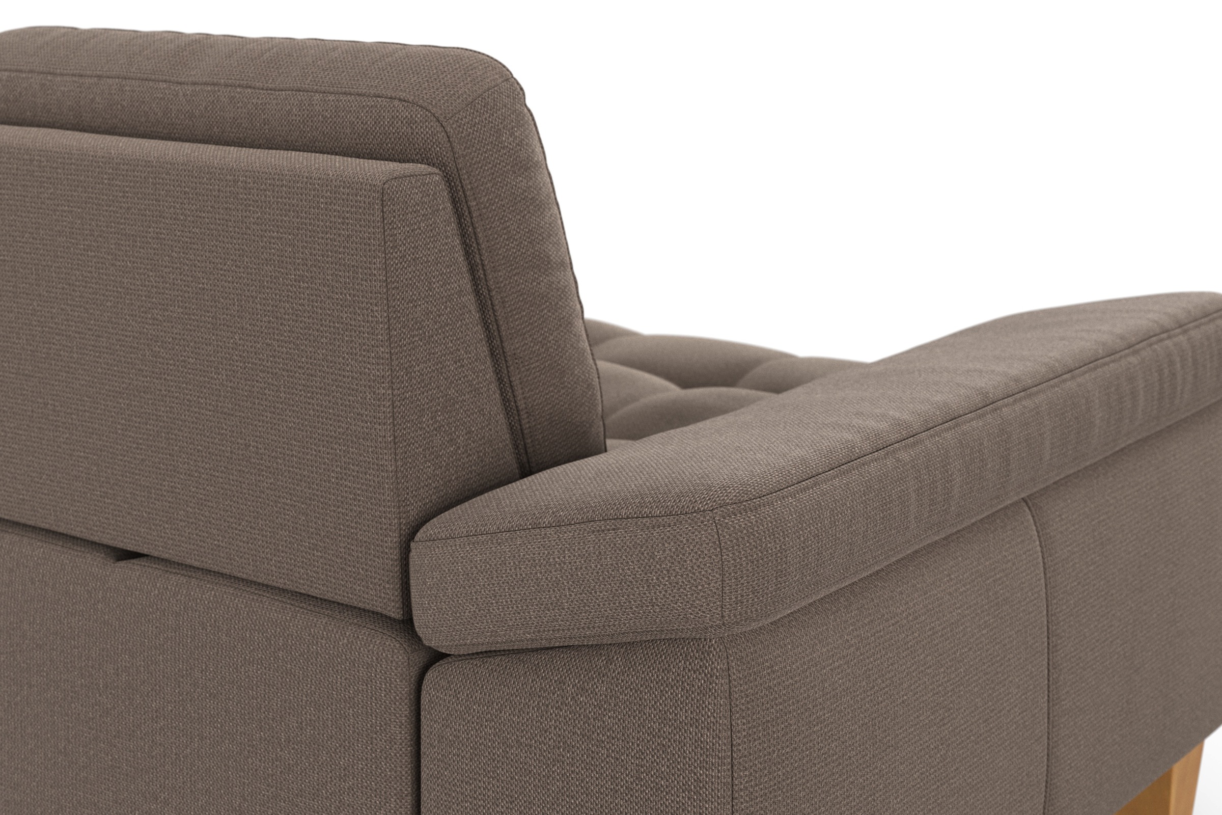 sit&more Ecksofa »Westham L-Form«, mit Recamiere, mit oder ohne Bettfunktion, Bettkasten, Füße Eiche