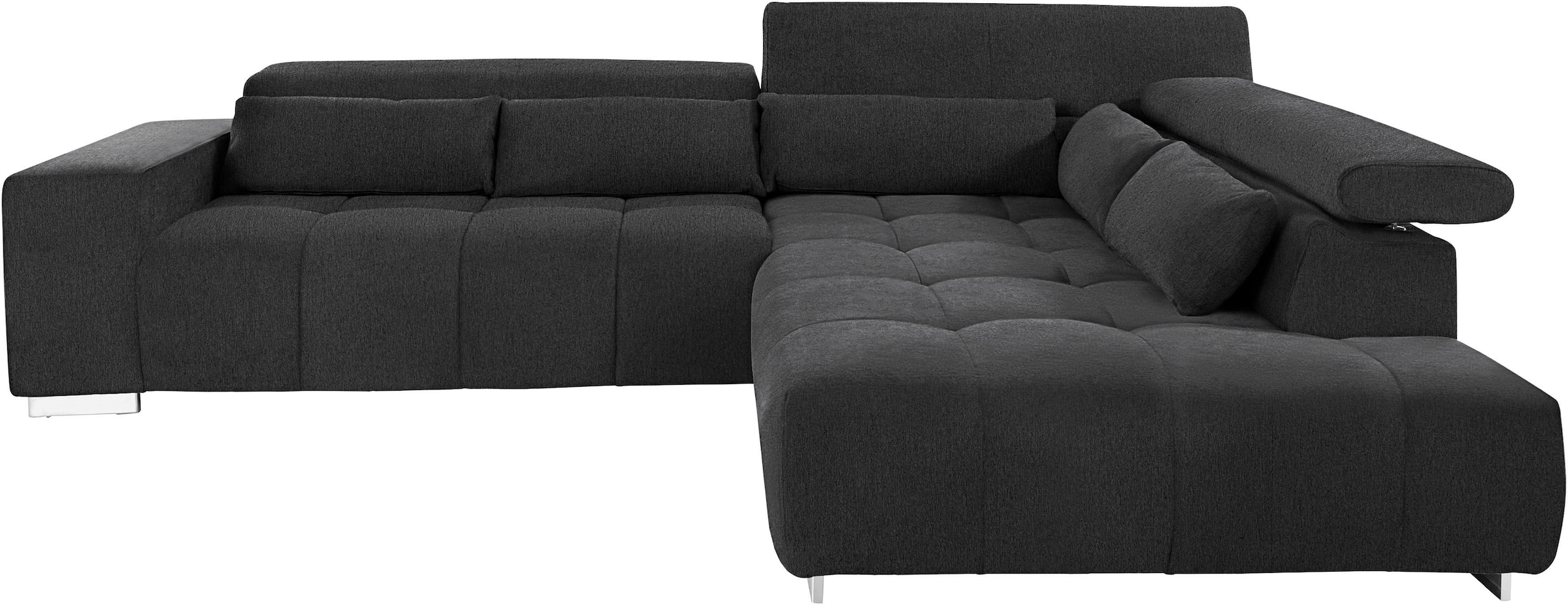 COTTA Ecksofa »Orion L-Form«, mit Kopfteilverstellung & 5 Nierenkissen