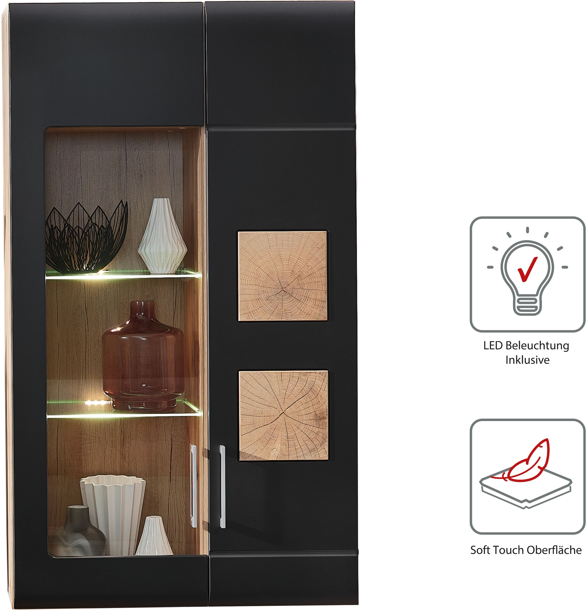 Innostyle Wohnwand »Sonate, TOPSELLER!«, (Komplett-Set, 5 St., Wohnwand), inkl. LED-Beleuchtung