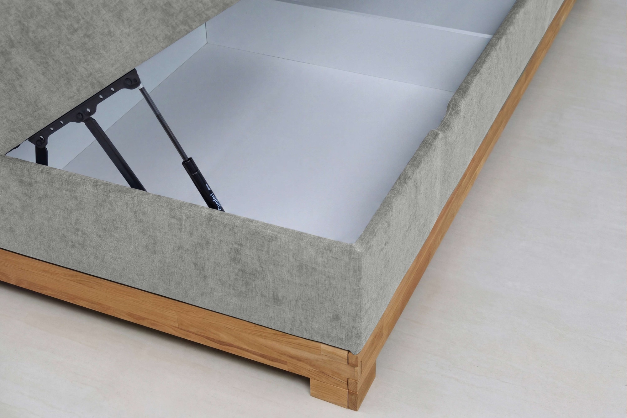 OTTO home Boxbett »Fennor, Doppelbett, Polsterbett, Federkernbett, Komforbett, 160/180 cm« Boxbett: 5-Z-Taschenfederkern im Unterbau, Härtegrad 3, inkl. Topper
