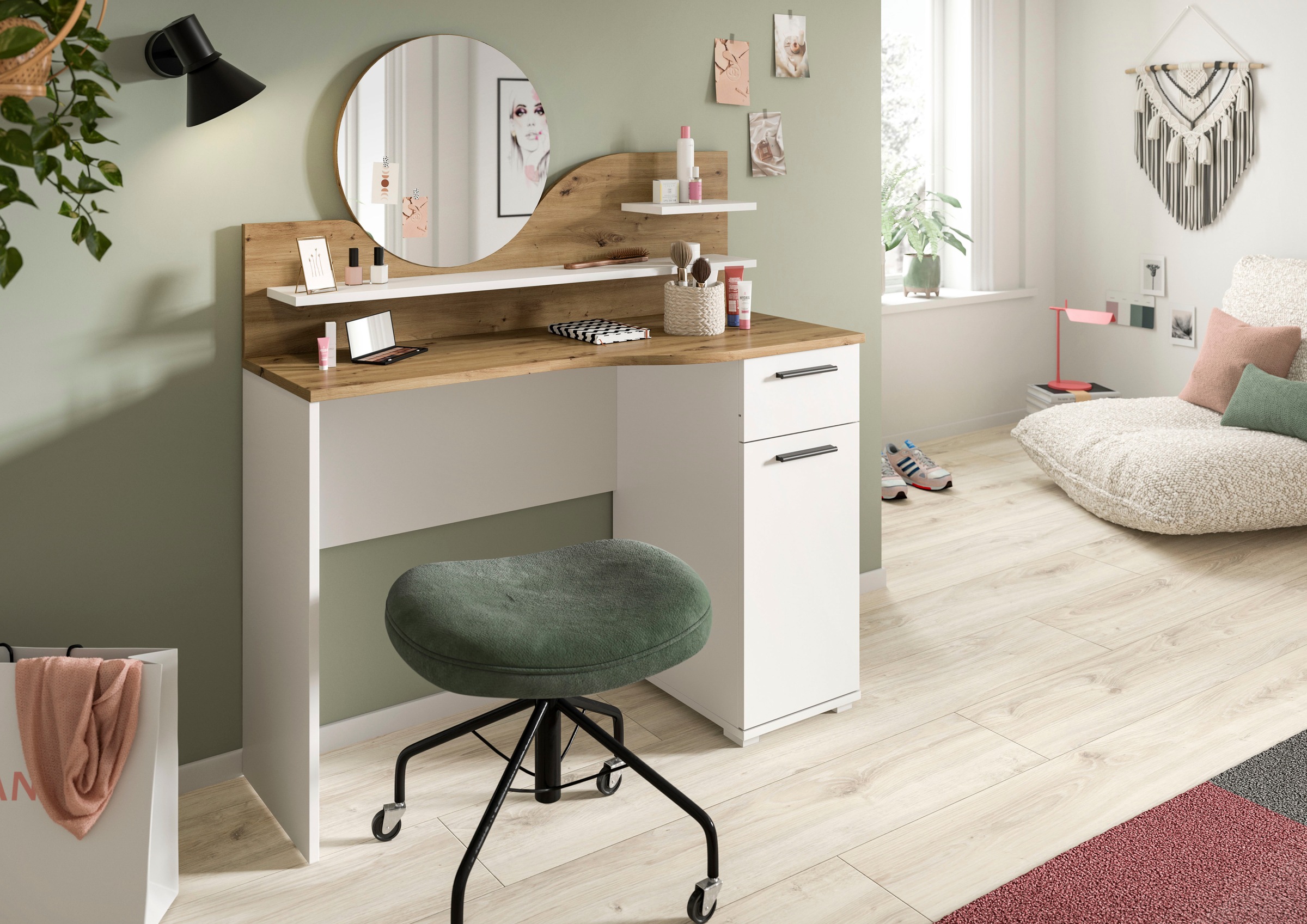 INOSIGN Konsolentisch »Hegomi, Breite 110 cm, 1 Tür, 1 Schubkasten, 2 Ablag günstig online kaufen
