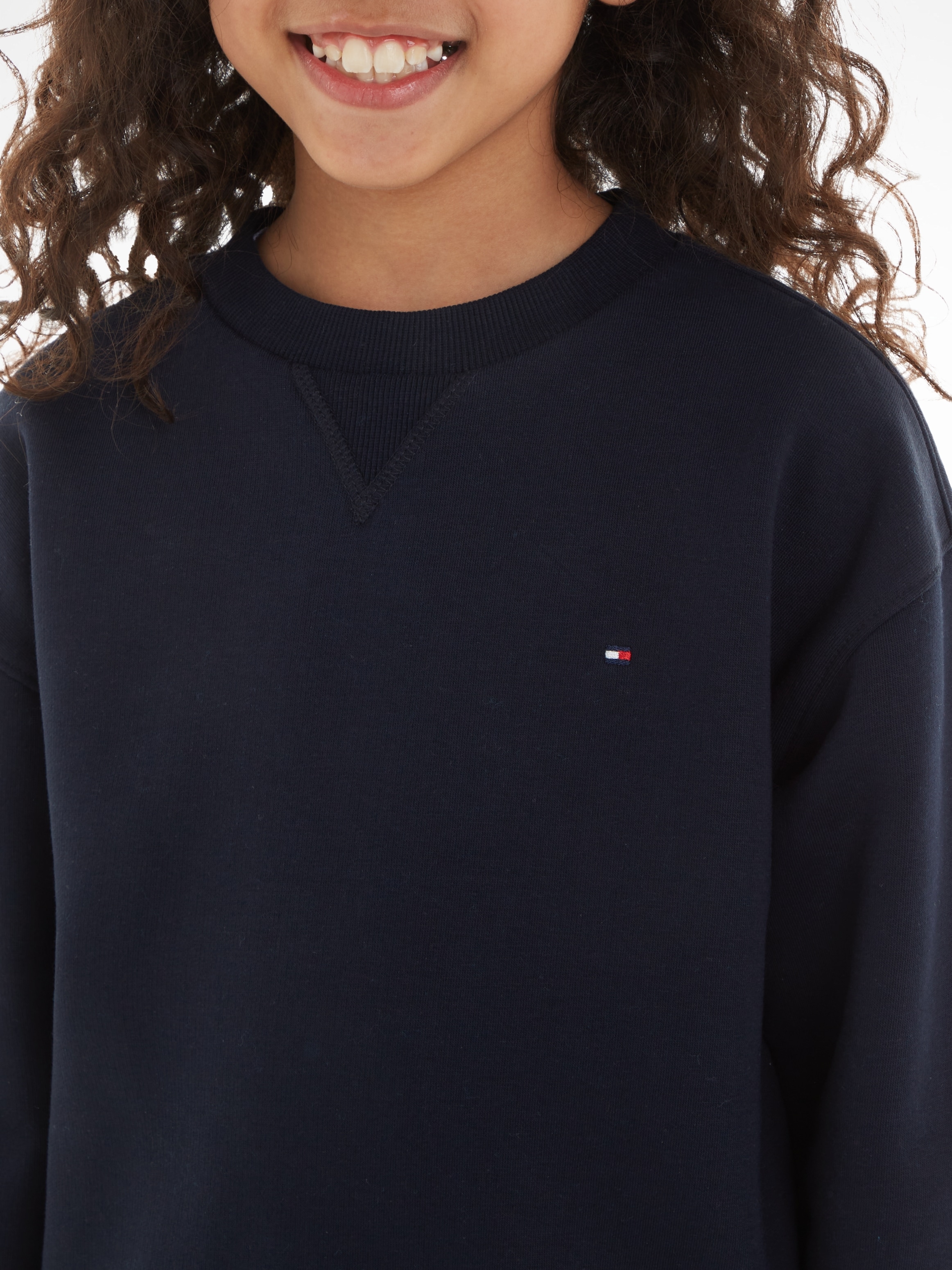 Tommy Hilfiger Sweatshirt »U TIMELESS SWEATSHIRT«, Babys bis 2 Jahre, Logostickerei, Rundhals