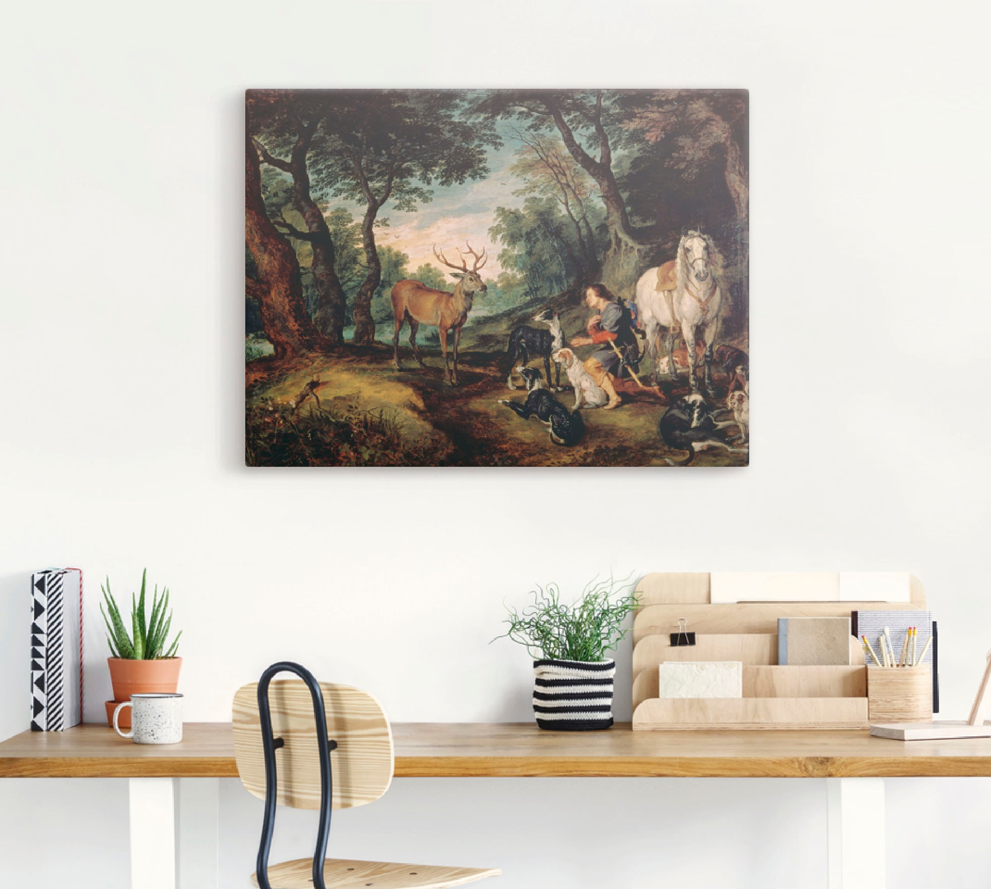 Artland Wandbild »Der heilige Hubertus.«, Mann, (1 St.), als Leinwandbild, Poster in verschied. Größen