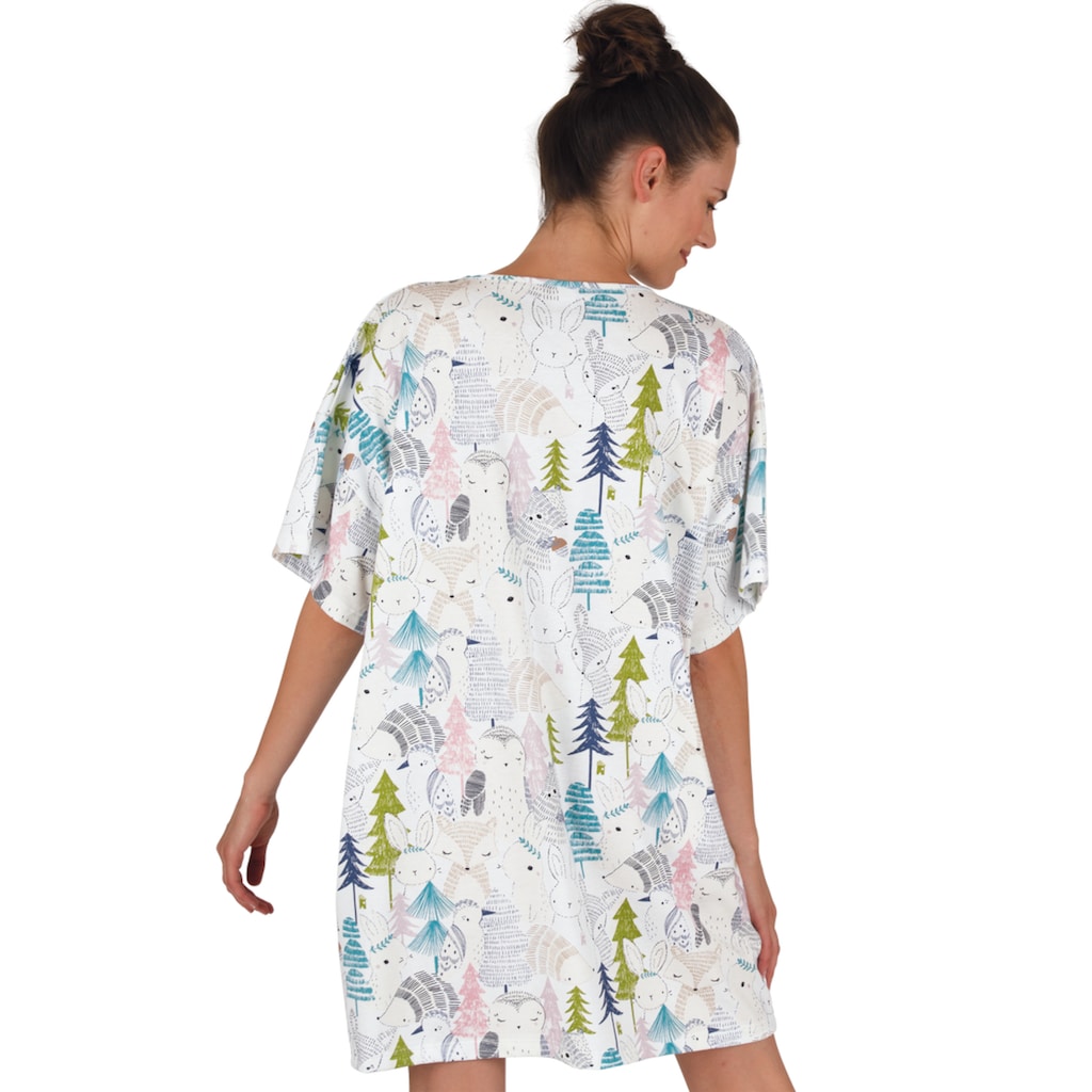 Trigema Nachthemd »TRIGEMA Nachthemd mit süßem Allover-Print«