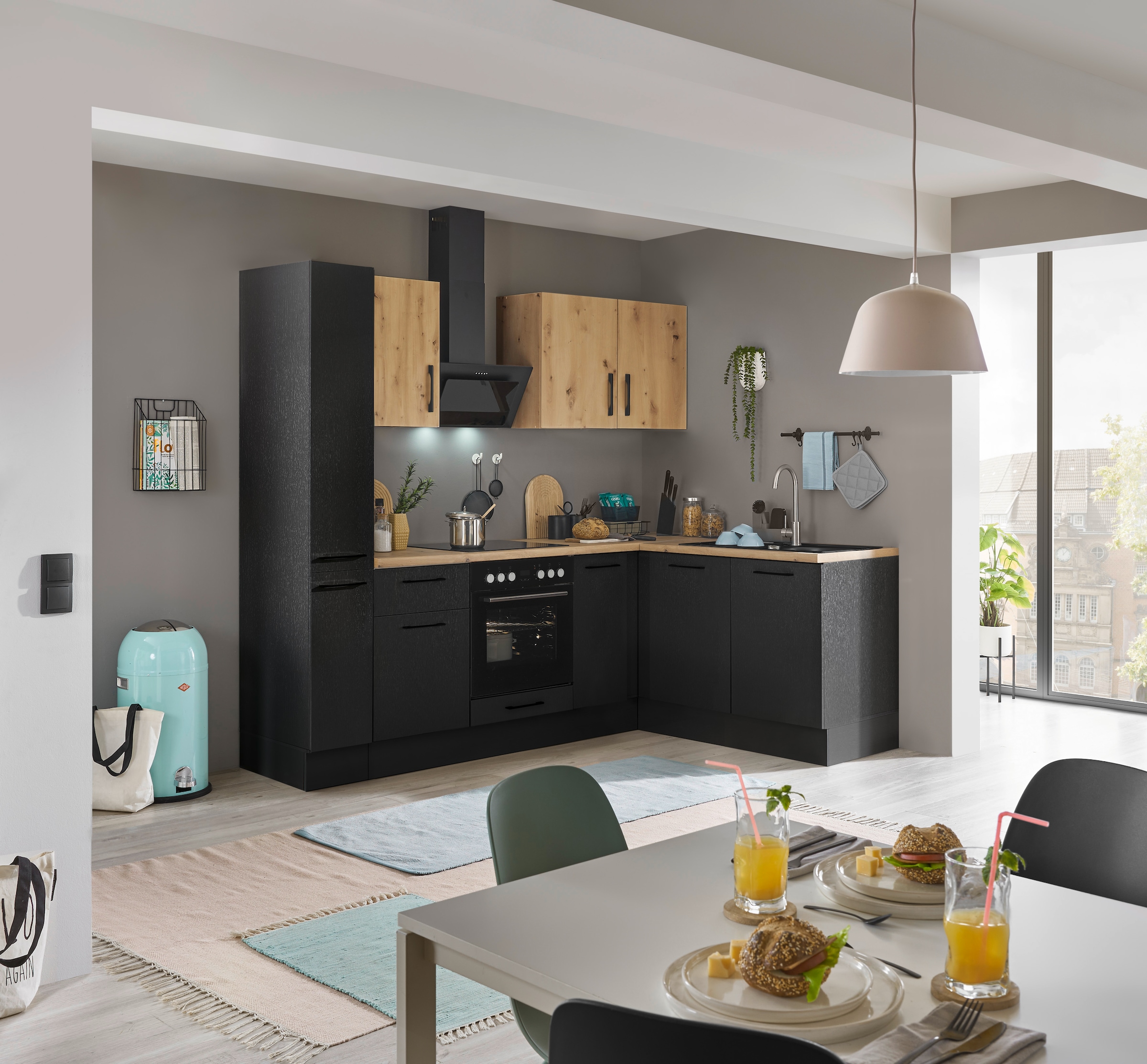 BASIC by Balculina Winkelküche »Turin«, Stellbreite 240x175 cm, wahlweise mit E-Geräten