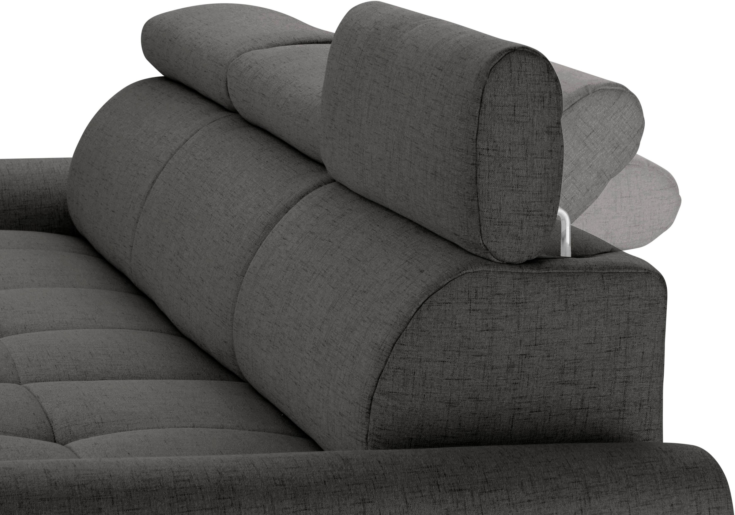 sit&more Ecksofa »Riva L-Form«, inklusive Kopteilverstellung, wahlweise mit Bettfunktion