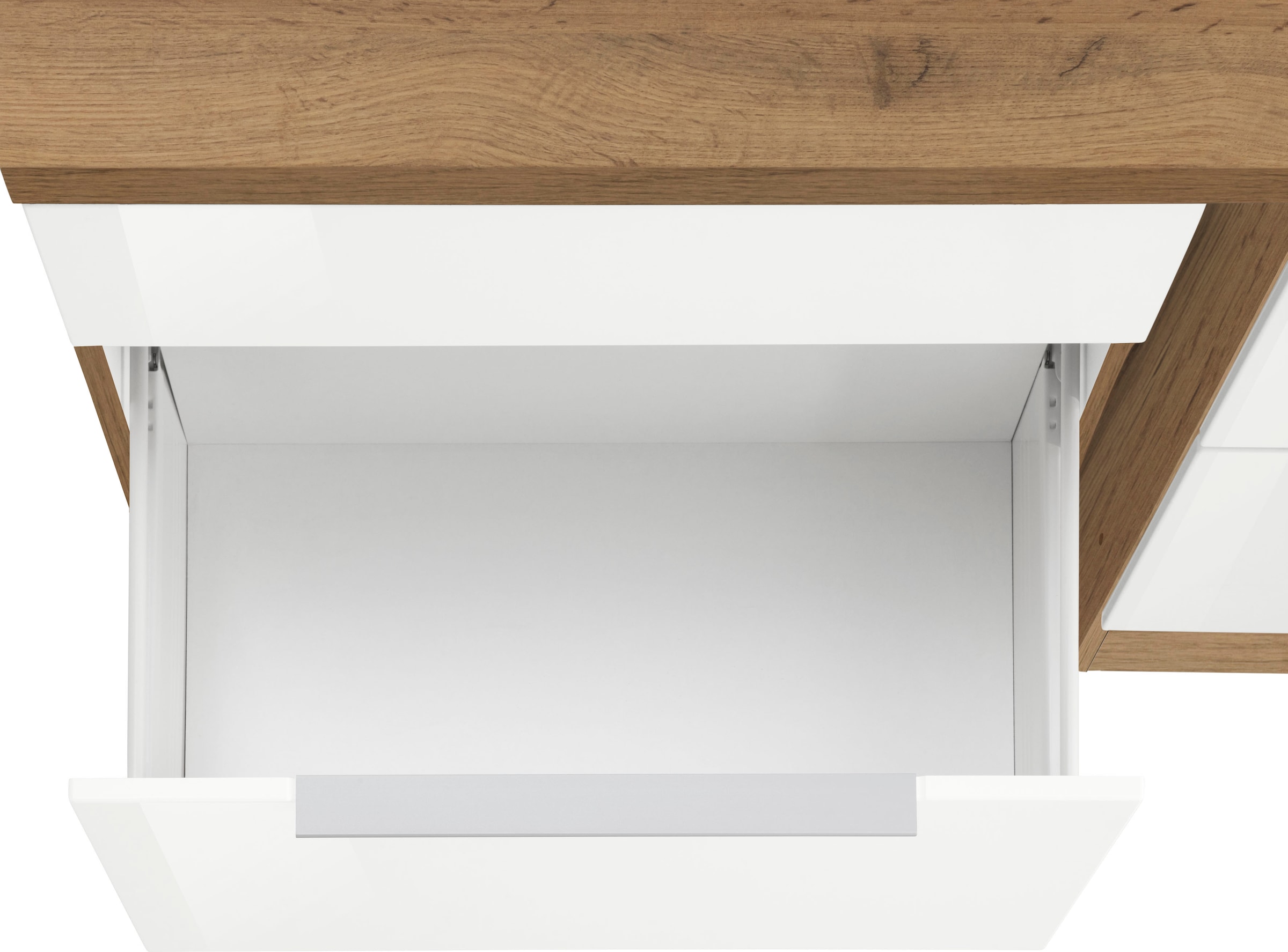 KOCHSTATION Küchenzeile »KS-Brindisi Breite 280 cm«, wahlweise mit E-Geräten und Induktion, mit MDF-Fronten und Regal