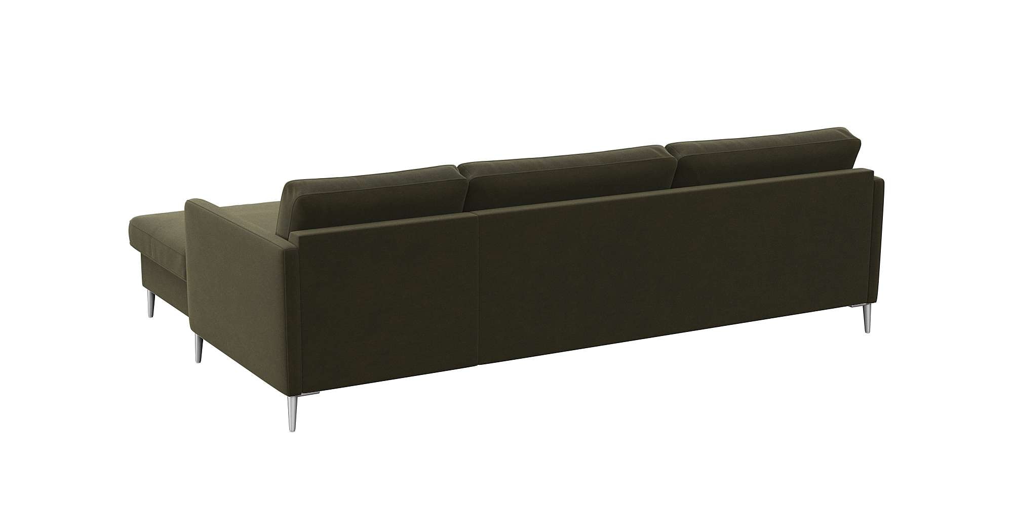 FLEXLUX Ecksofa »Fiore, super Sitzkomfort durch Kaltschaum im Sitz, L-Form«, schmale Armlehnen, Füße Alu