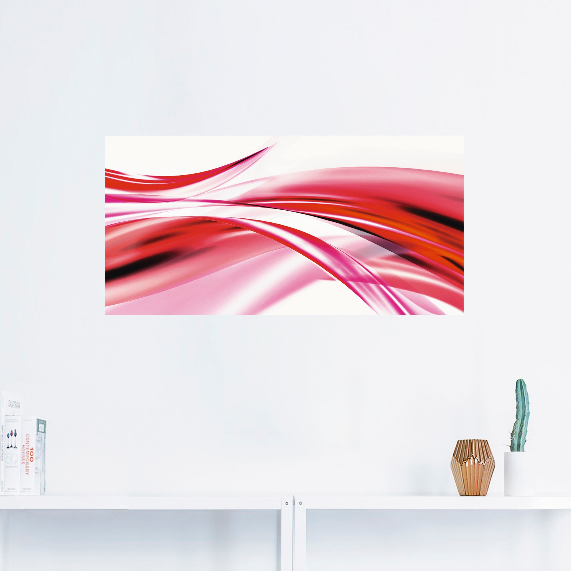 Artland Wandfolie »Schöne pinke Welle - Abstrakt«, Gegenstandslos, (1 St.), selbstklebend