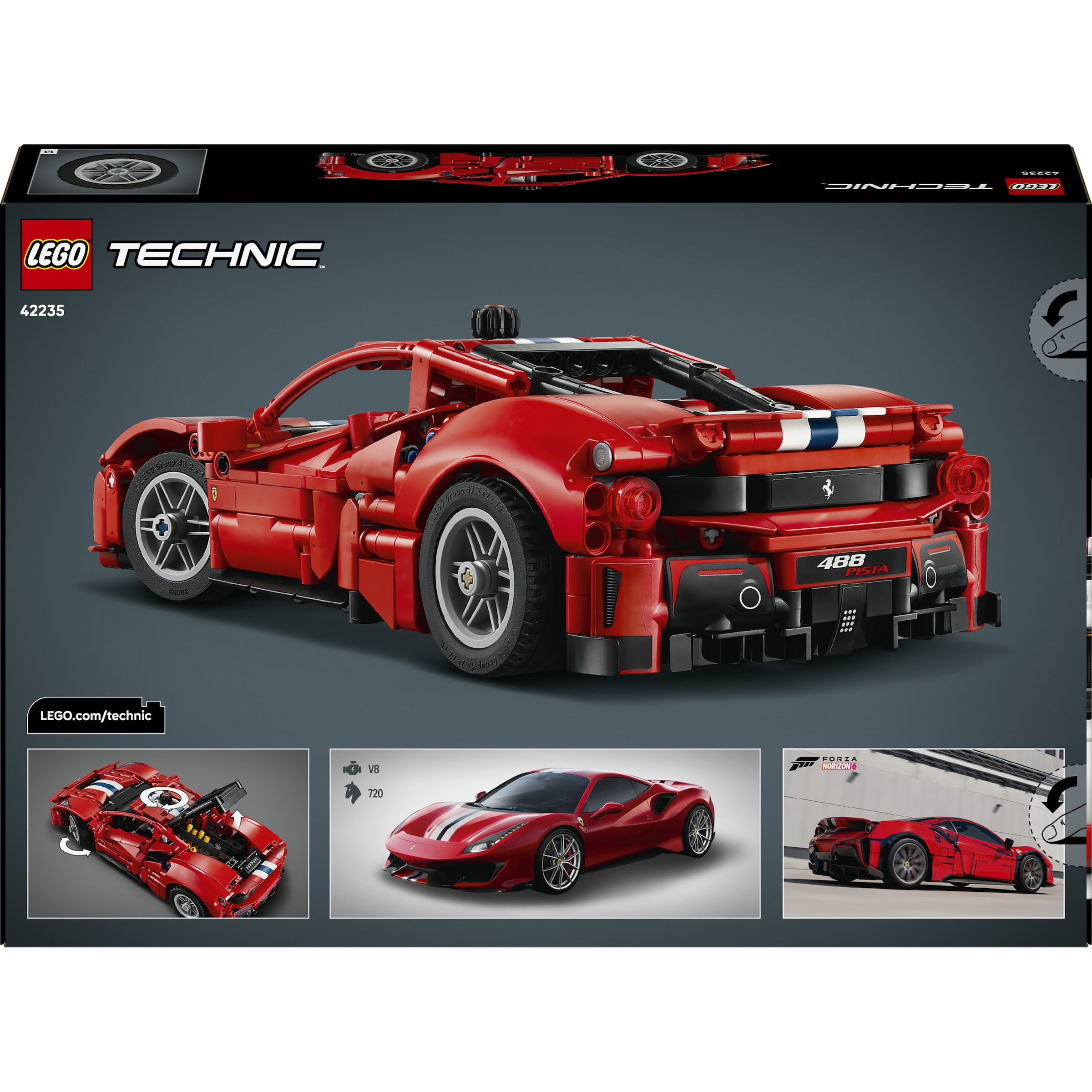 LEGO® Konstruktionsspielsteine »Ferrari 488 Pista Auto (42235), LEGO Technic« Made in Europe