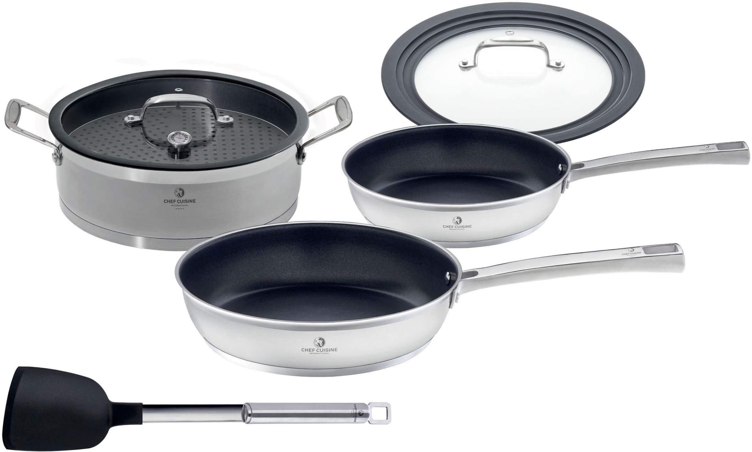 CHEF CUISINE International Pfannen-Set »Chef Cuisine«, Edelstahl 18/10, (Se günstig online kaufen