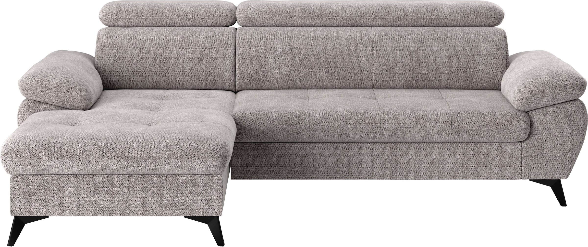 COTTA Ecksofa »Hudson L-Form«, mit Kopfteilverstellung, wahlweise mit Bettfunktion & Bettkasten