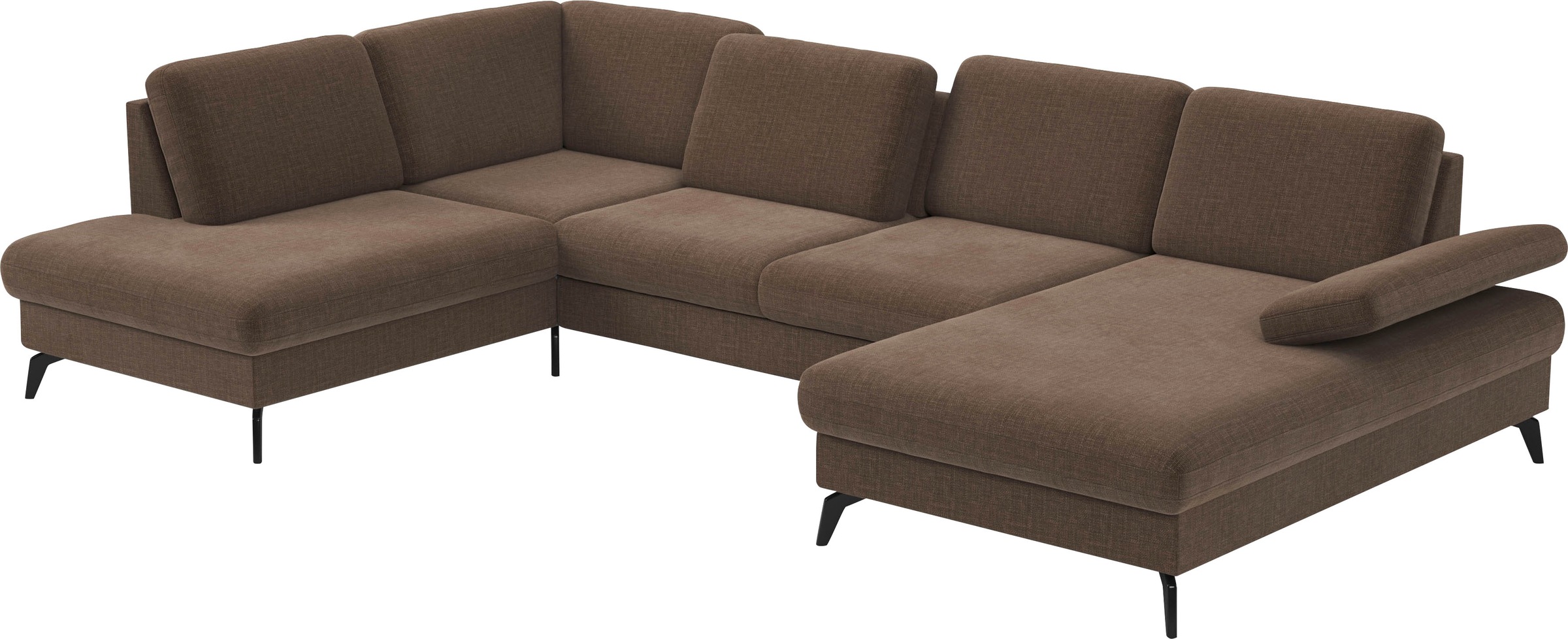 sit&more Wohnlandschaft »Morris U-Form, inkl. Sitztiefenverstellung«, wahlweise mit Armteilverstellung, Bettfunktion & Bettkasten