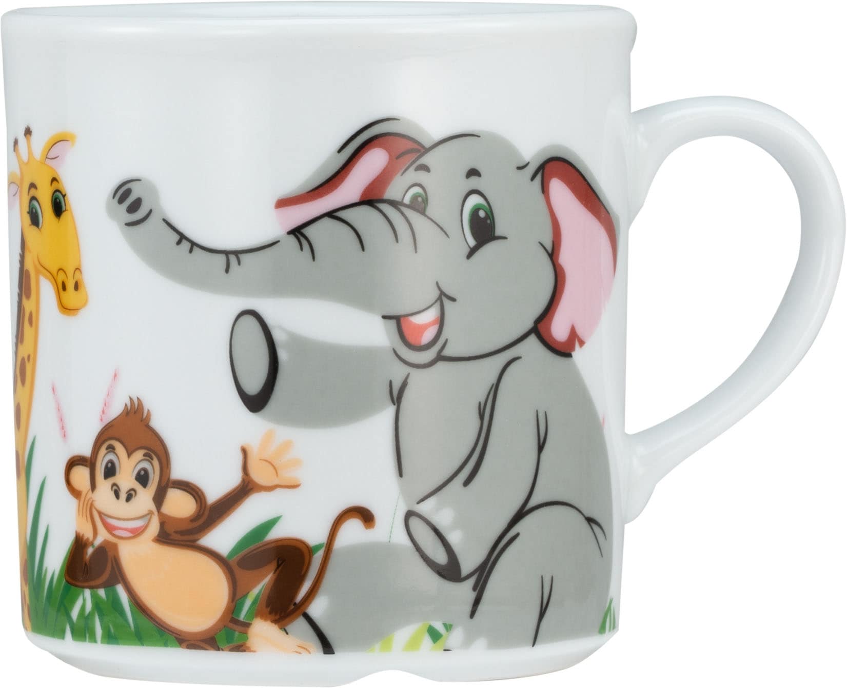 CreaTable Kindergeschirr-Set »Zoo« Dekor mit lustigen Zoobewohnern, Made in Europe, 3 Teile, für 1 Person