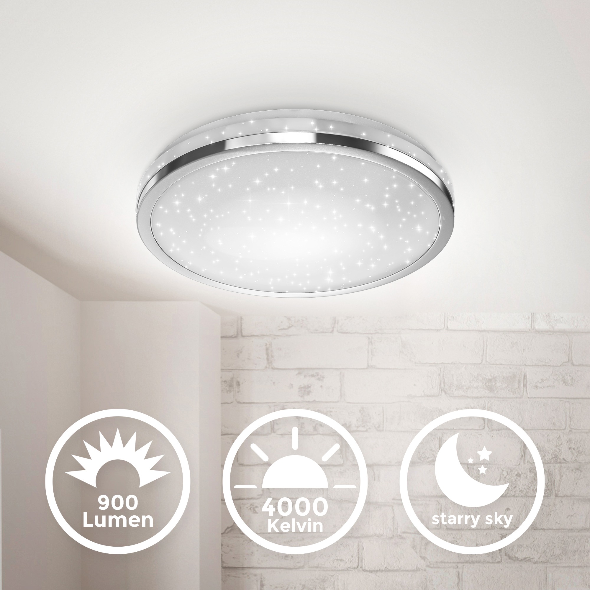 B.K.Licht LED Deckenleuchte, 1 flammig, Leuchtmittel LED-Modul   LED fest i günstig online kaufen