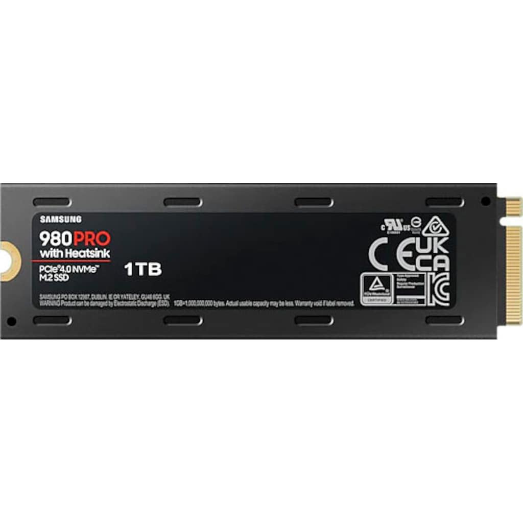 Samsung interne SSD »980 PRO Heatsink«, Anschluss M.2 PCIe 4.0, Playstation 5 kompatibel