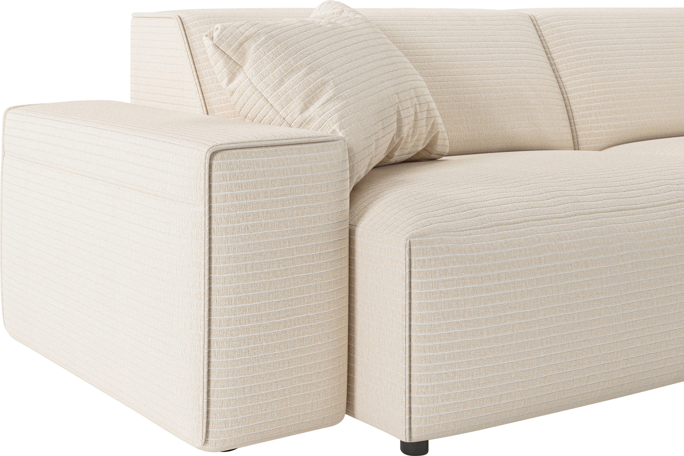 andas Ecksofa »Glimminge L-Form auch in Breitcord, Feincord + Easy care-Bezug,«, Breite 234, Zierkissen