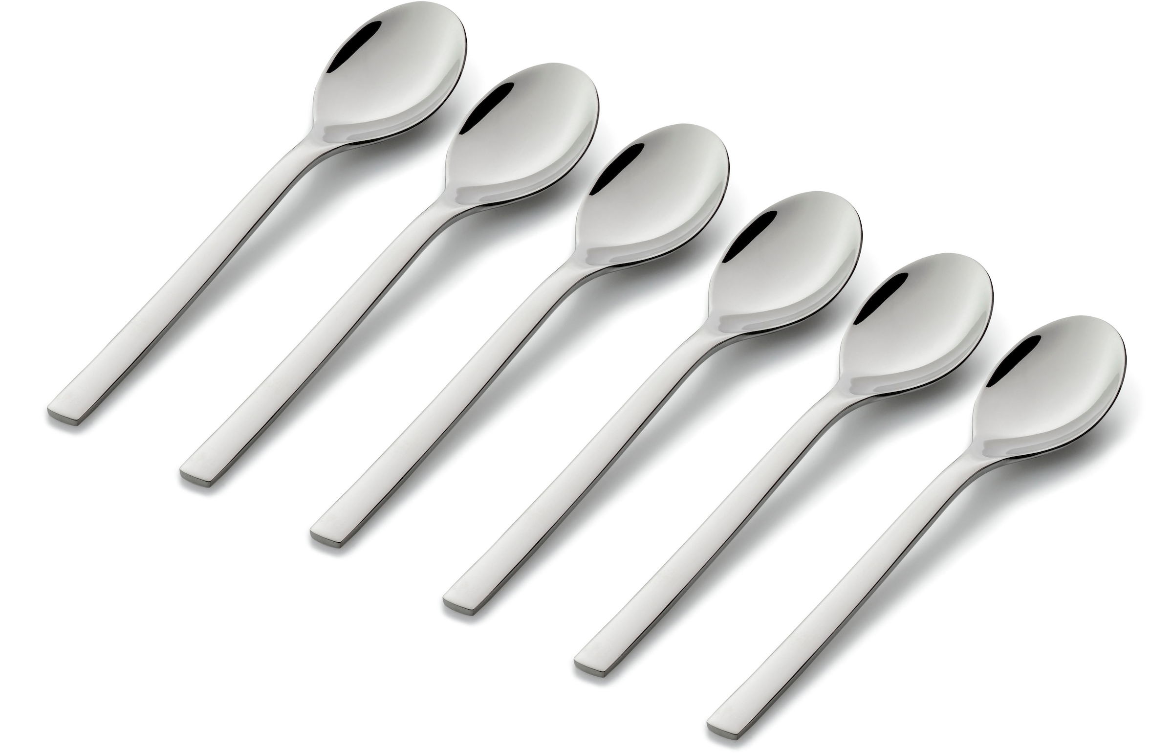 WMF Kaffeelöffel »Nuova, Löffel-Set«, (Set, 6 tlg.), 13,5 cm, Cromargan® Edelstahl Rostfrei 18/10, spülmaschinenfest