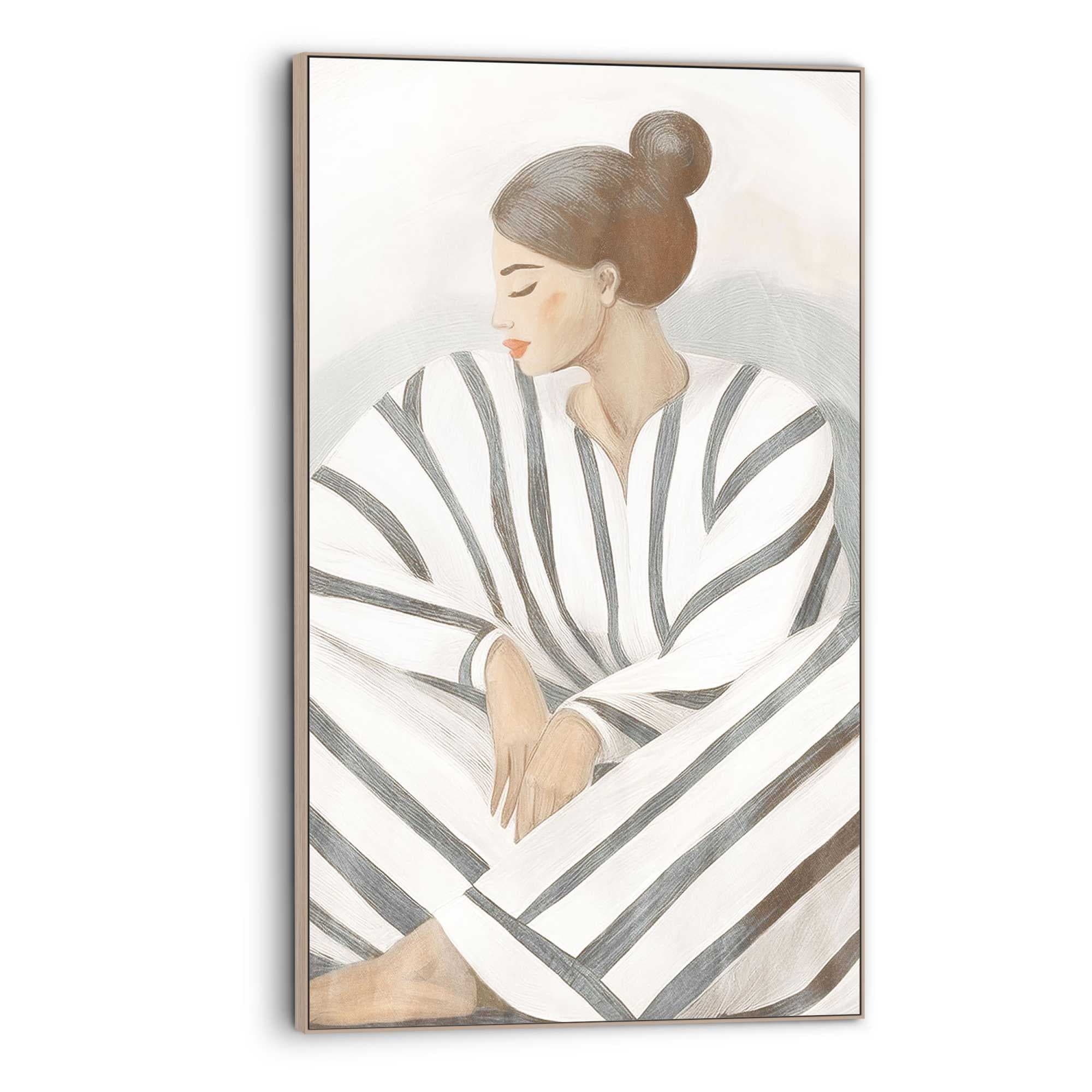 Reinders! Wandbild »Zen-Dame«, Schlafzimmer - Beige - MDF - Frauen - 70x118 günstig online kaufen