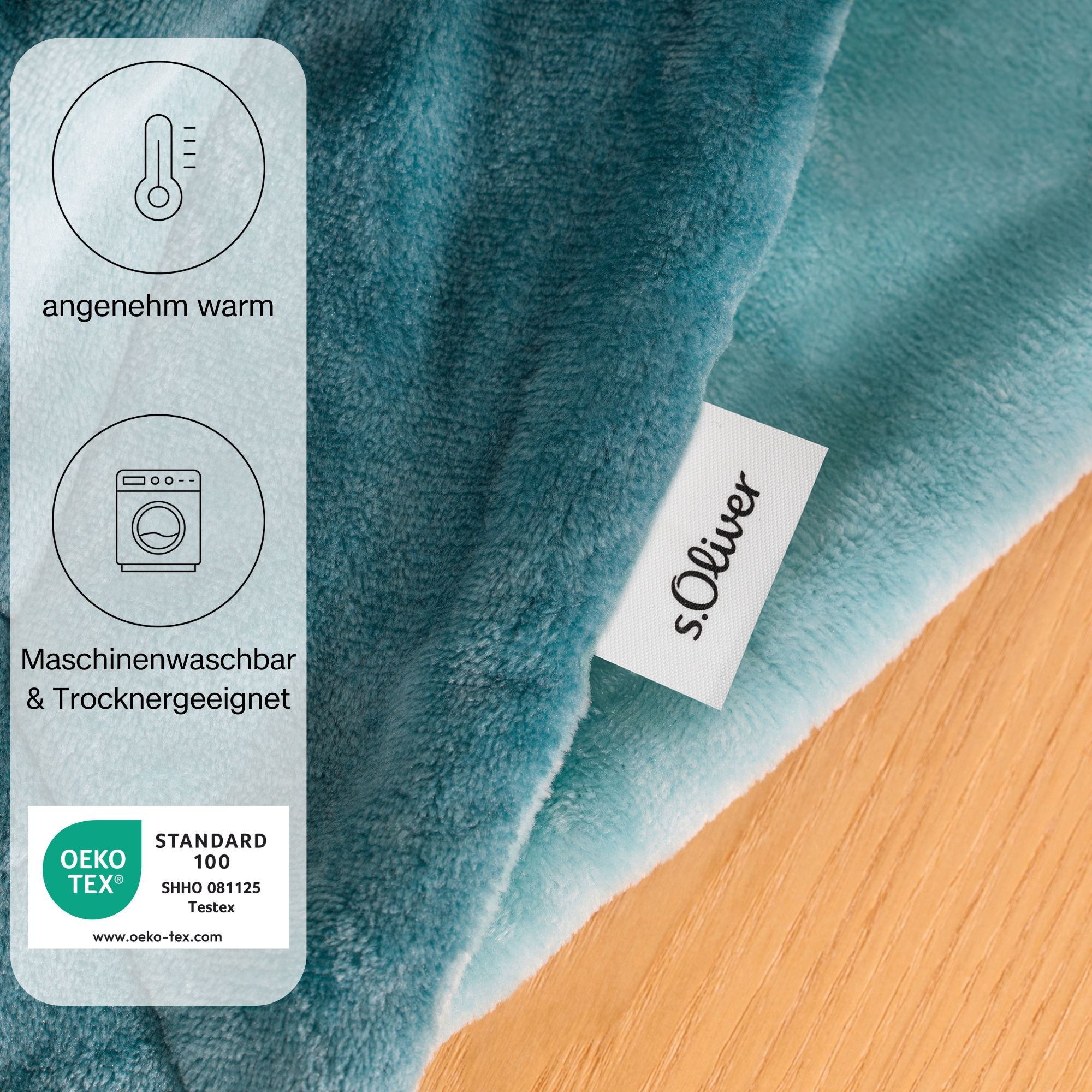 s.Oliver Wohndecke »Doublesoft, Kuscheldecke, Deal, Kissen geschenkt!«, Kuscheldecke, mit GRATIS-Zugabe: 2x Kissenhülle, mit Reißverschluss