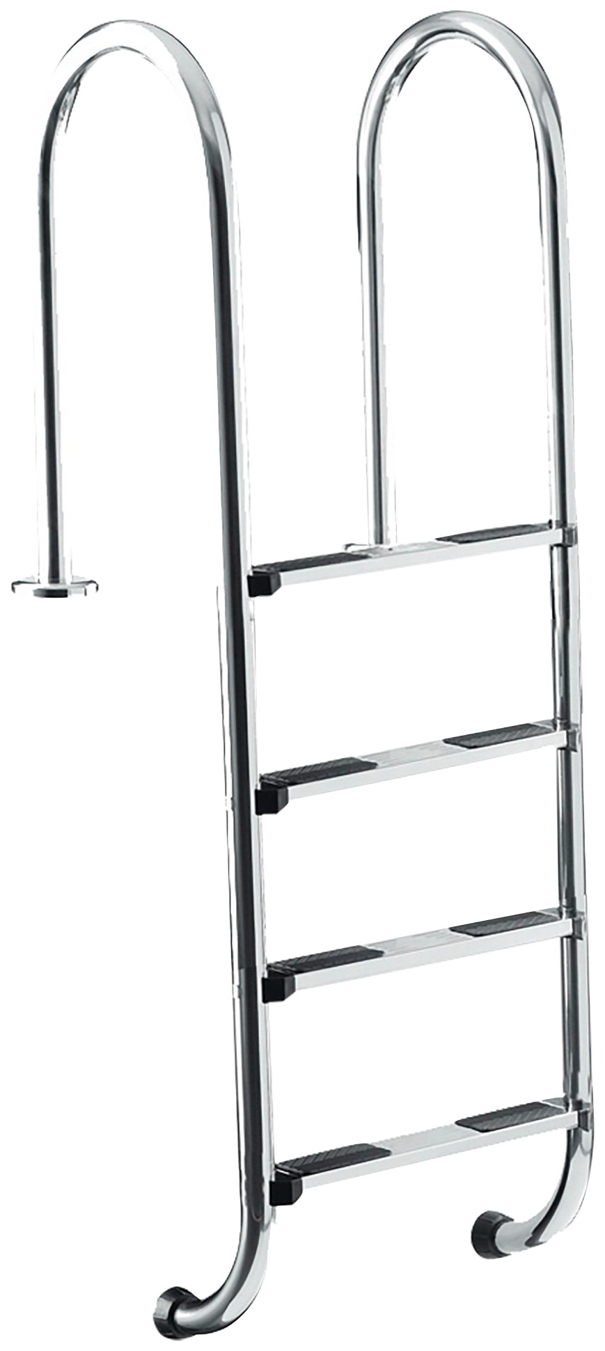 KWAD Poolleiter »Edelstahlleiter 4stufig breit 150cm«, 150 cm Höhe